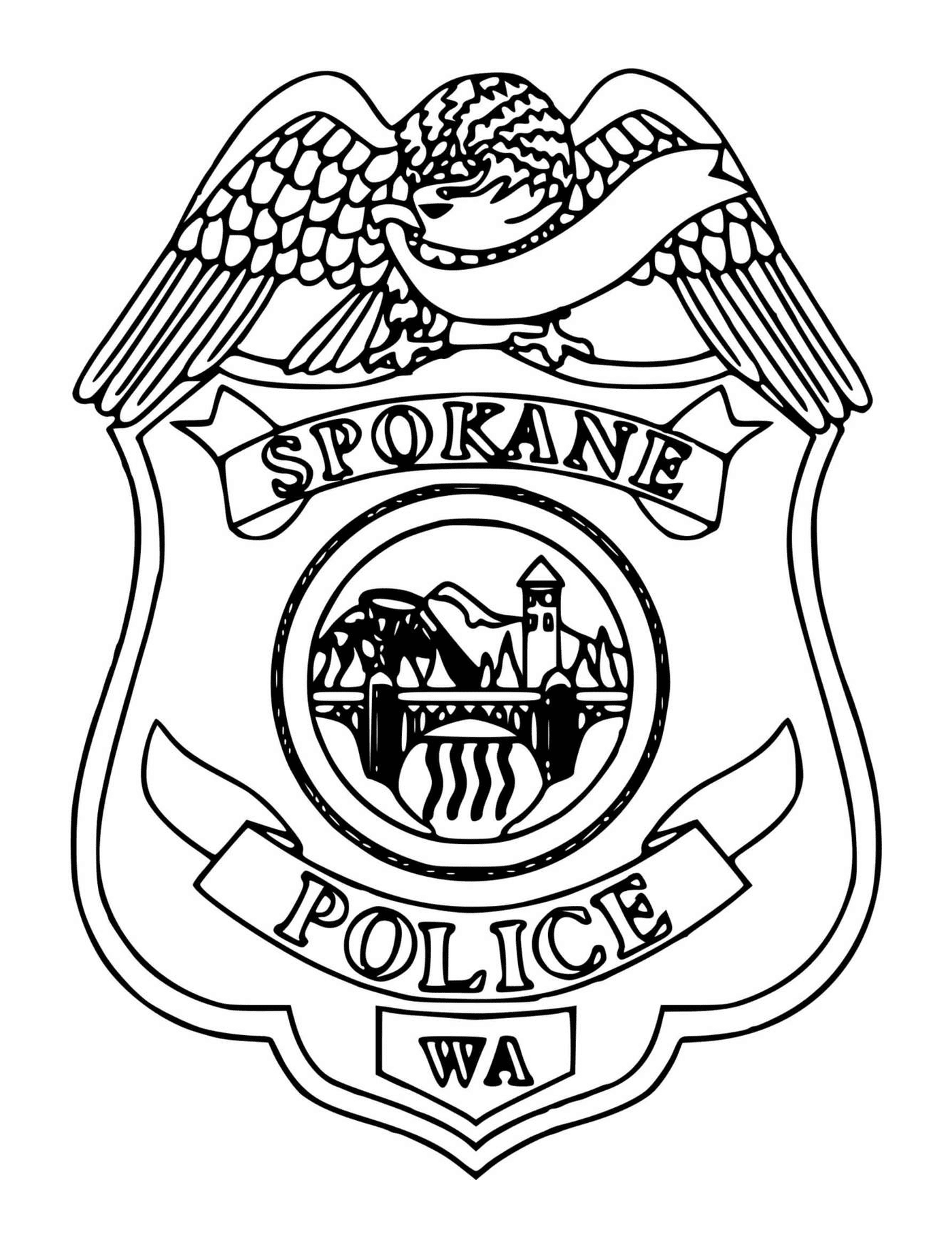  Emblema da polícia de Spokane 