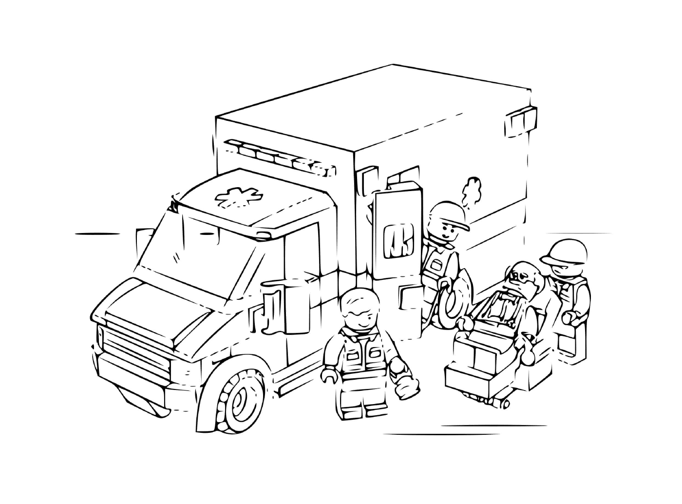  Polícia Lego Ambulância 
