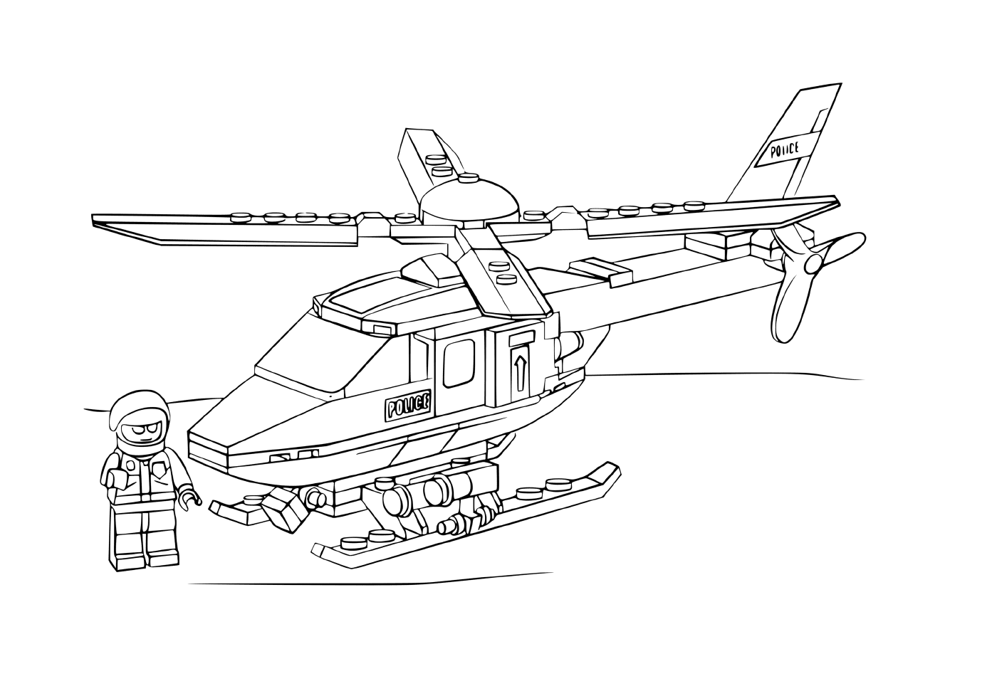  helicóptero da polícia Lego 