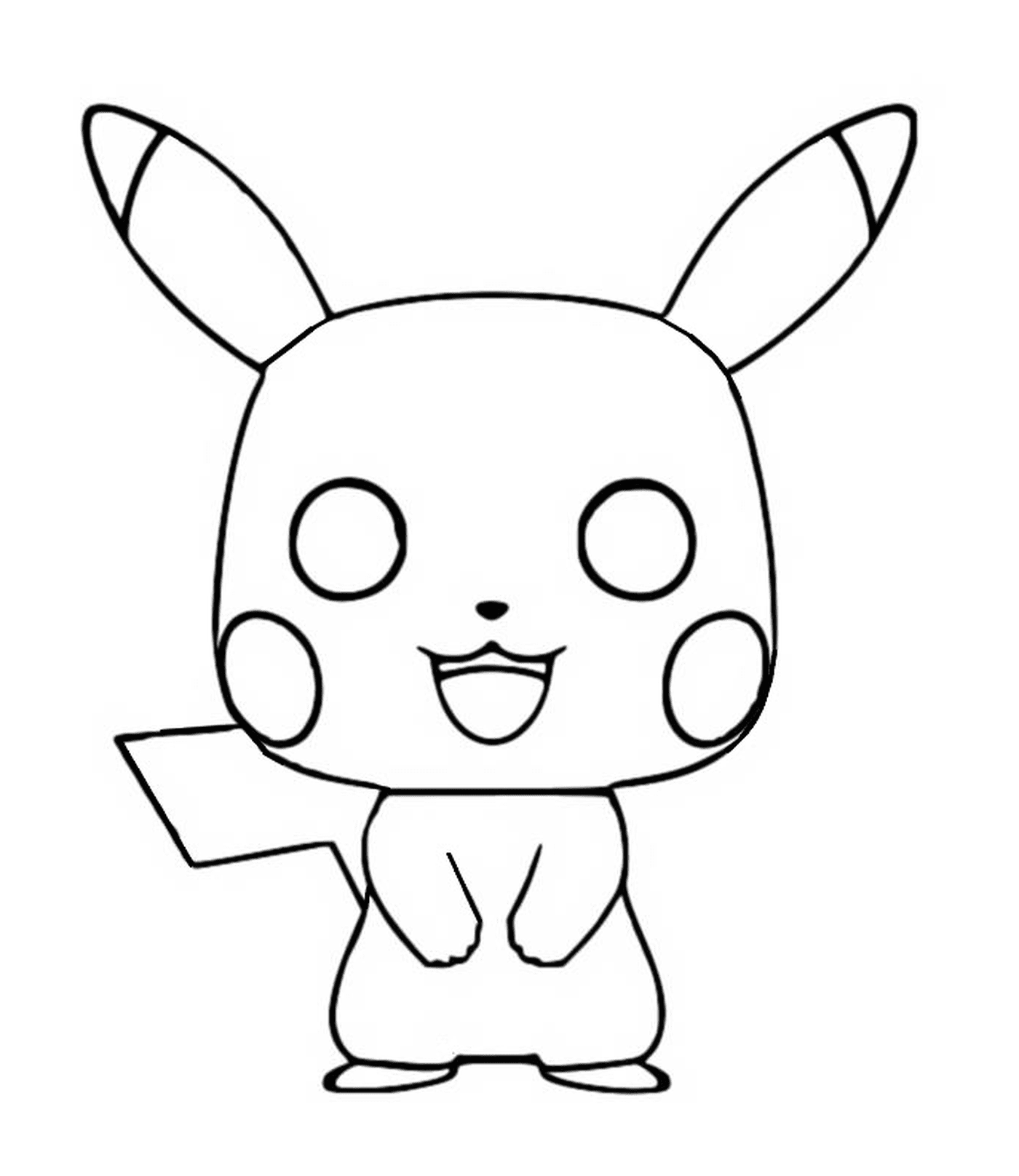  Pikachu sorrindo, figura Funko Pop 