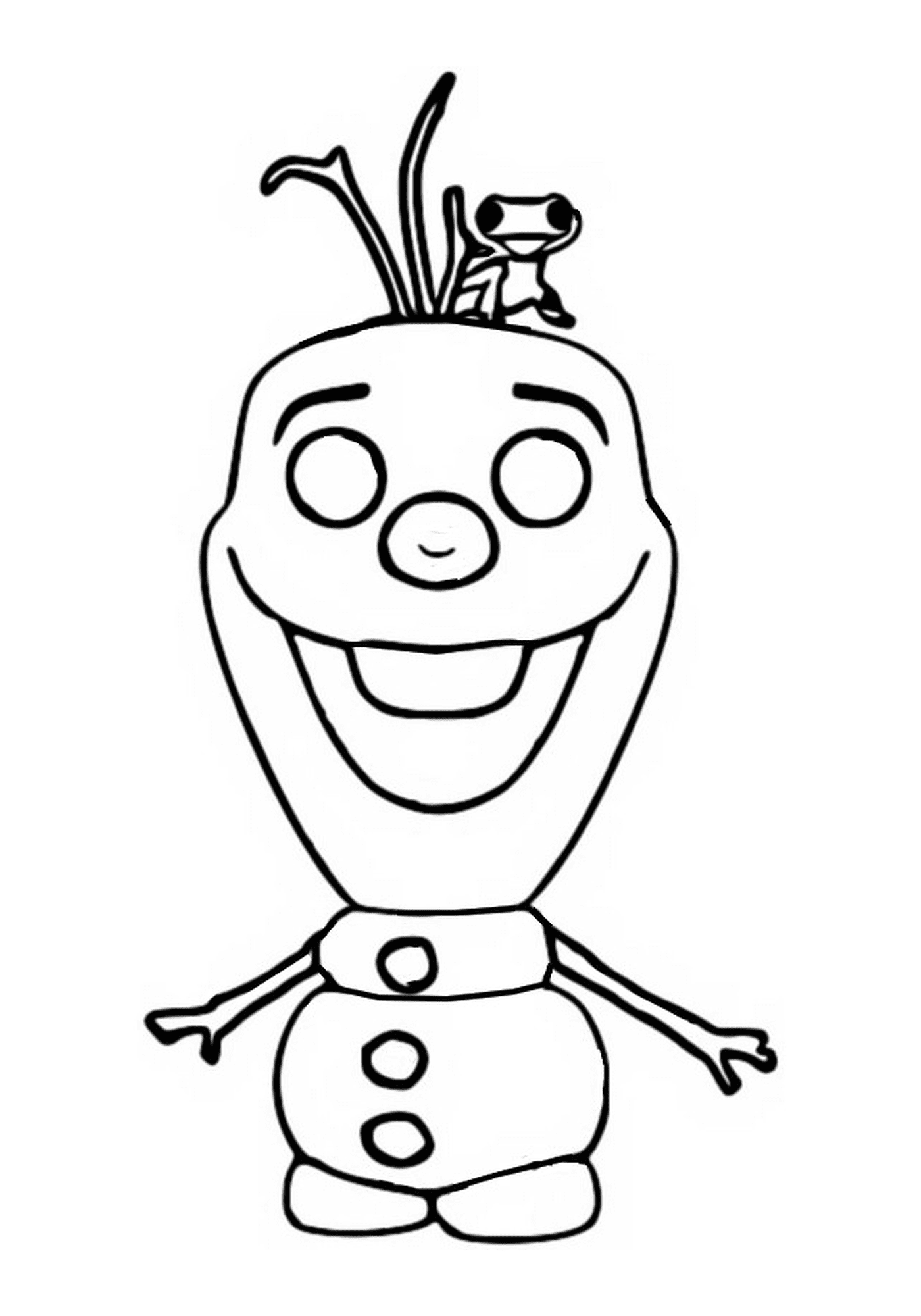  Olaf, Frozen 2, personagem de desenho animado sorrindo 