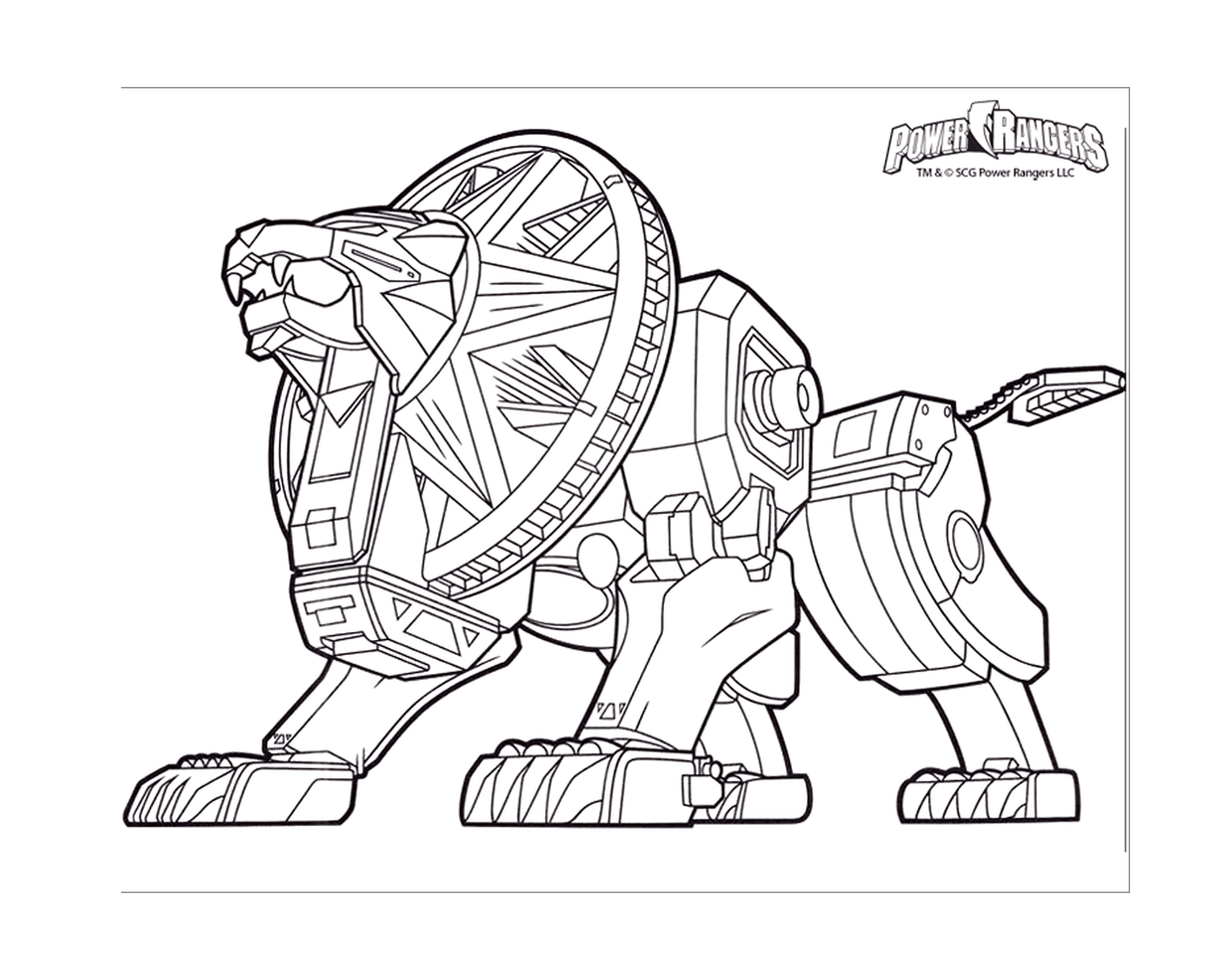  Leão robô dos Rangers de Poder de Carga Dino 
