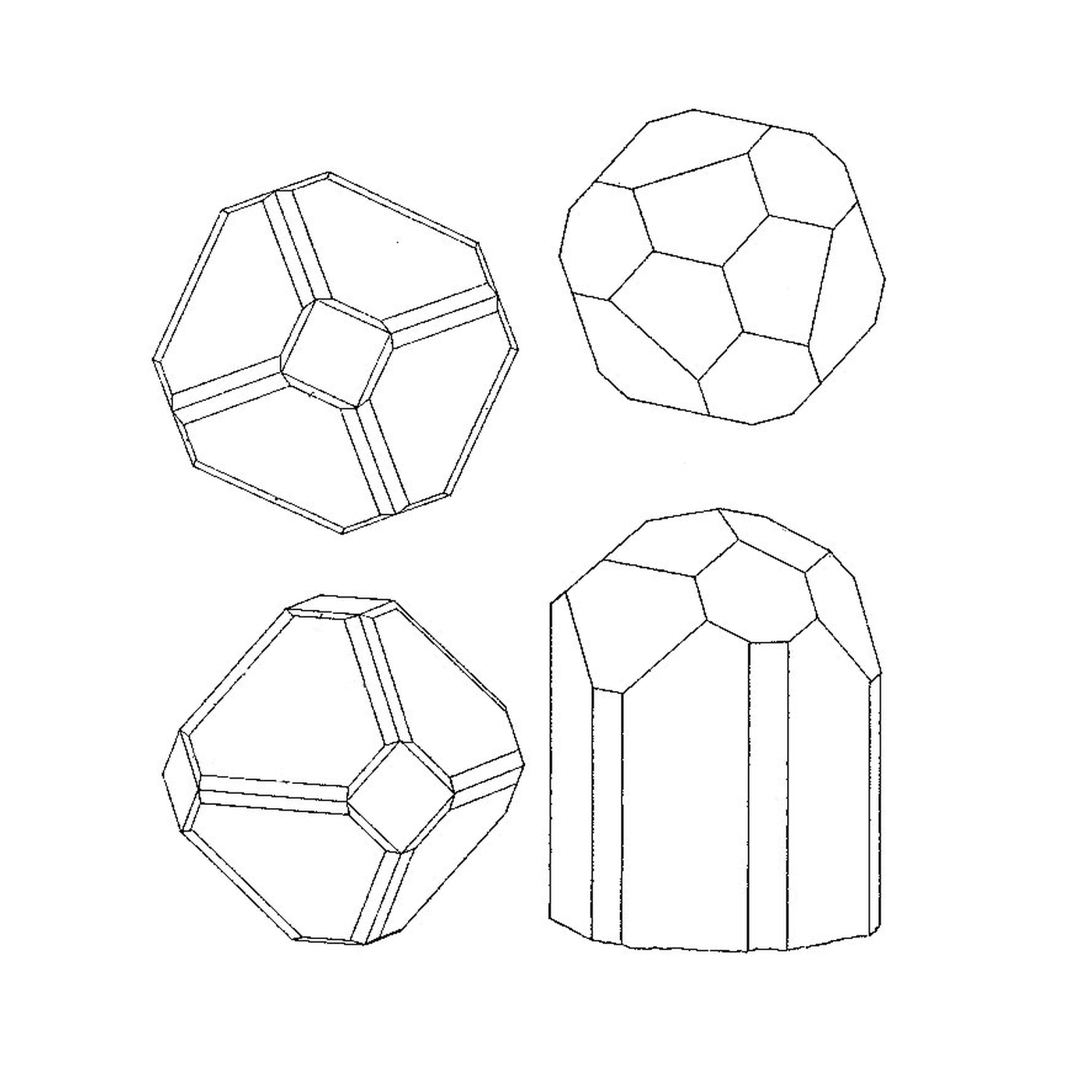  Quatro formas geométricas diferentes 