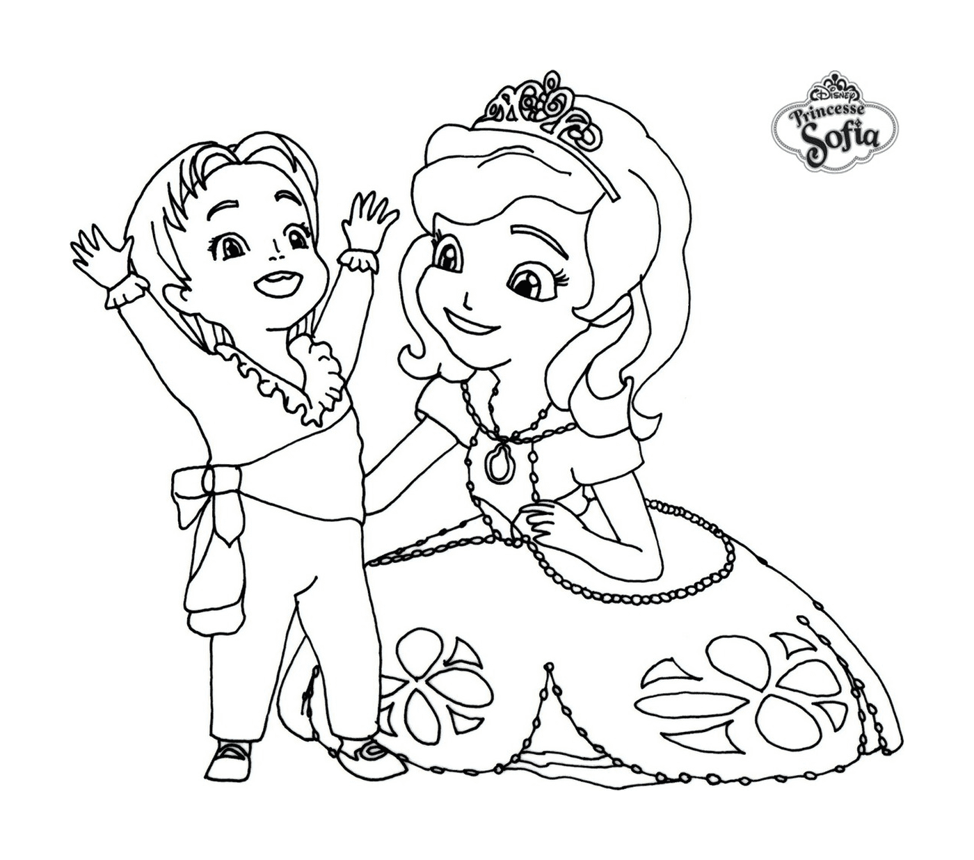  Princesa Sofia da Disney com um filho 