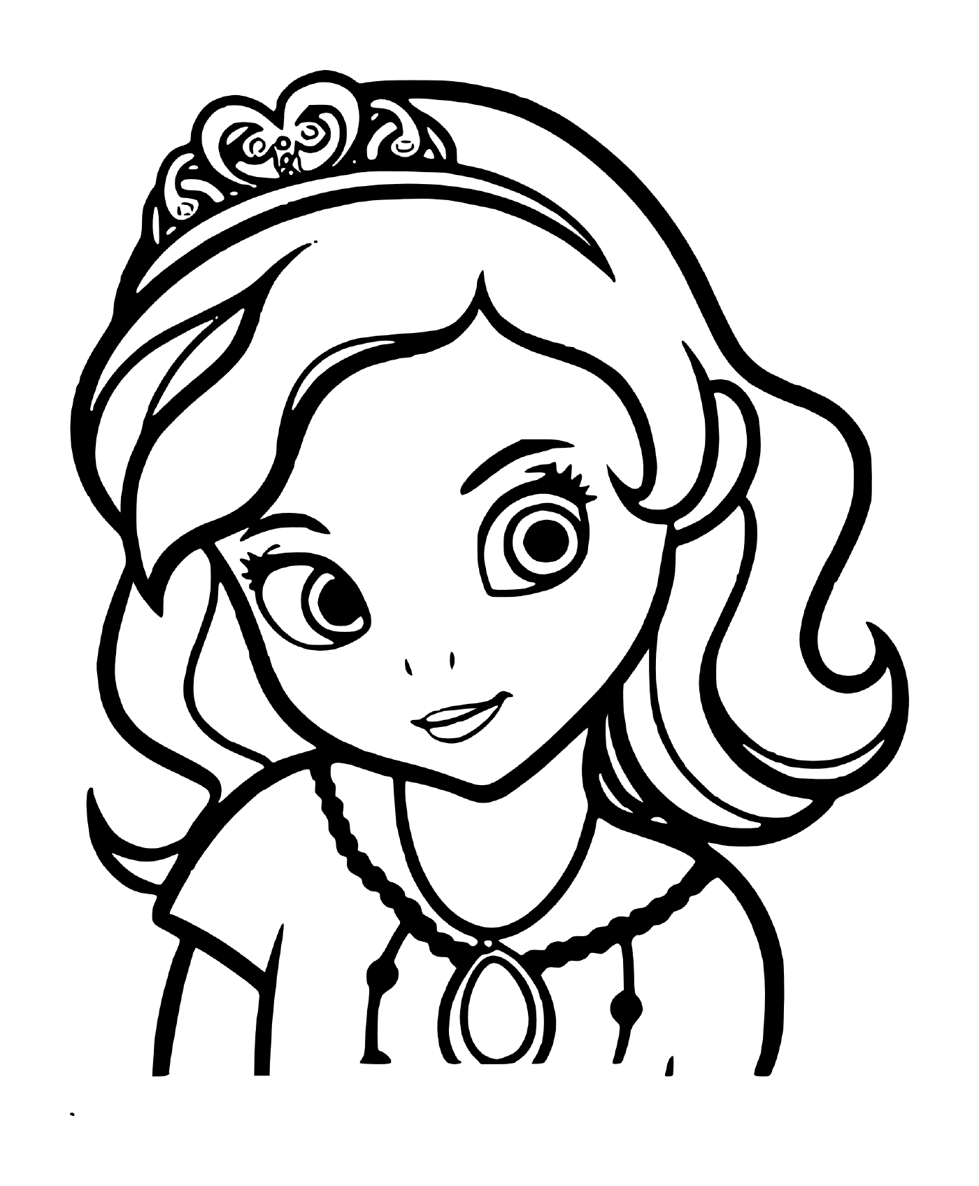 Princesa Sofia rosto, retrato de rosto 