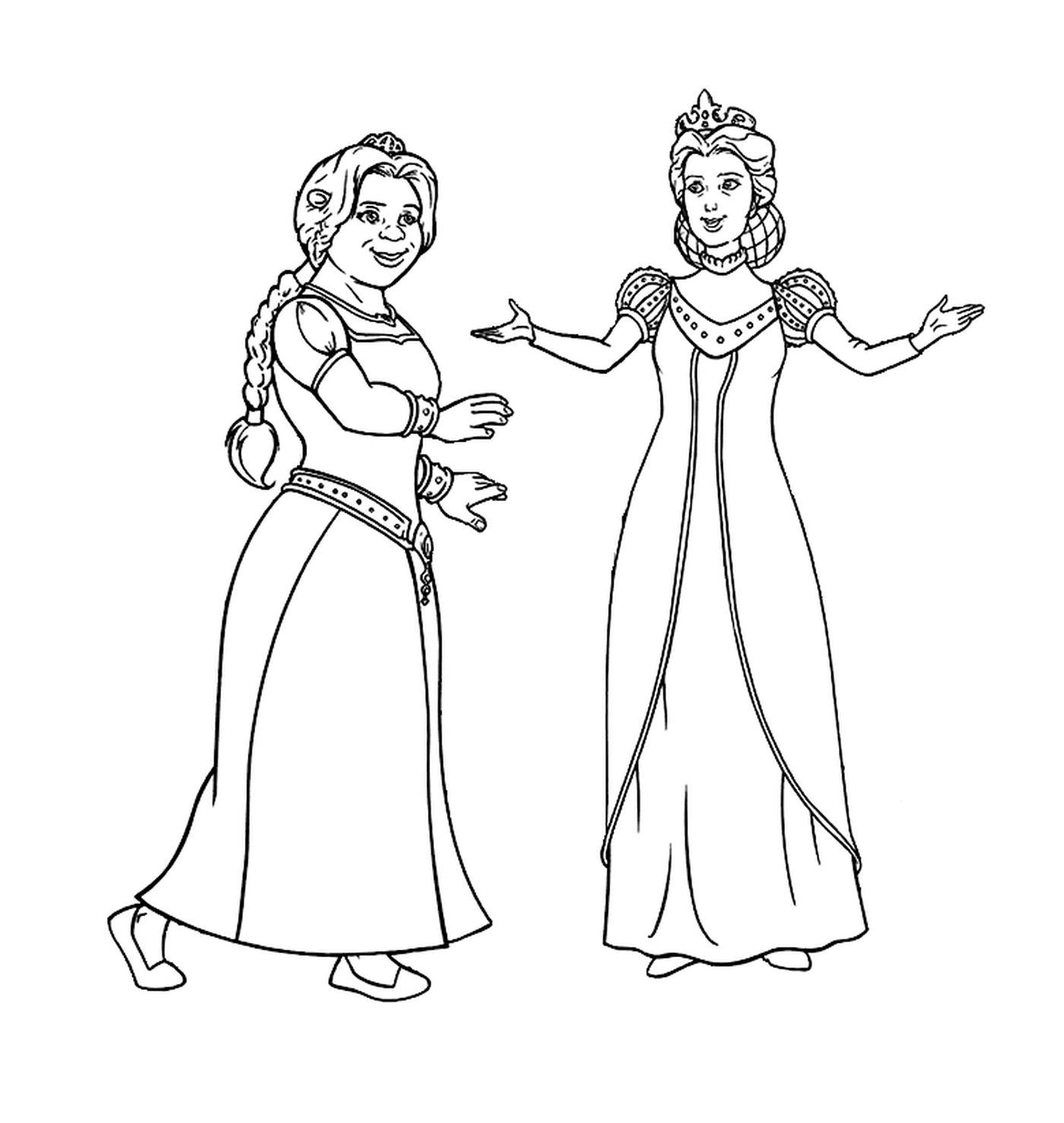  A princesa Fiona e sua mãe 