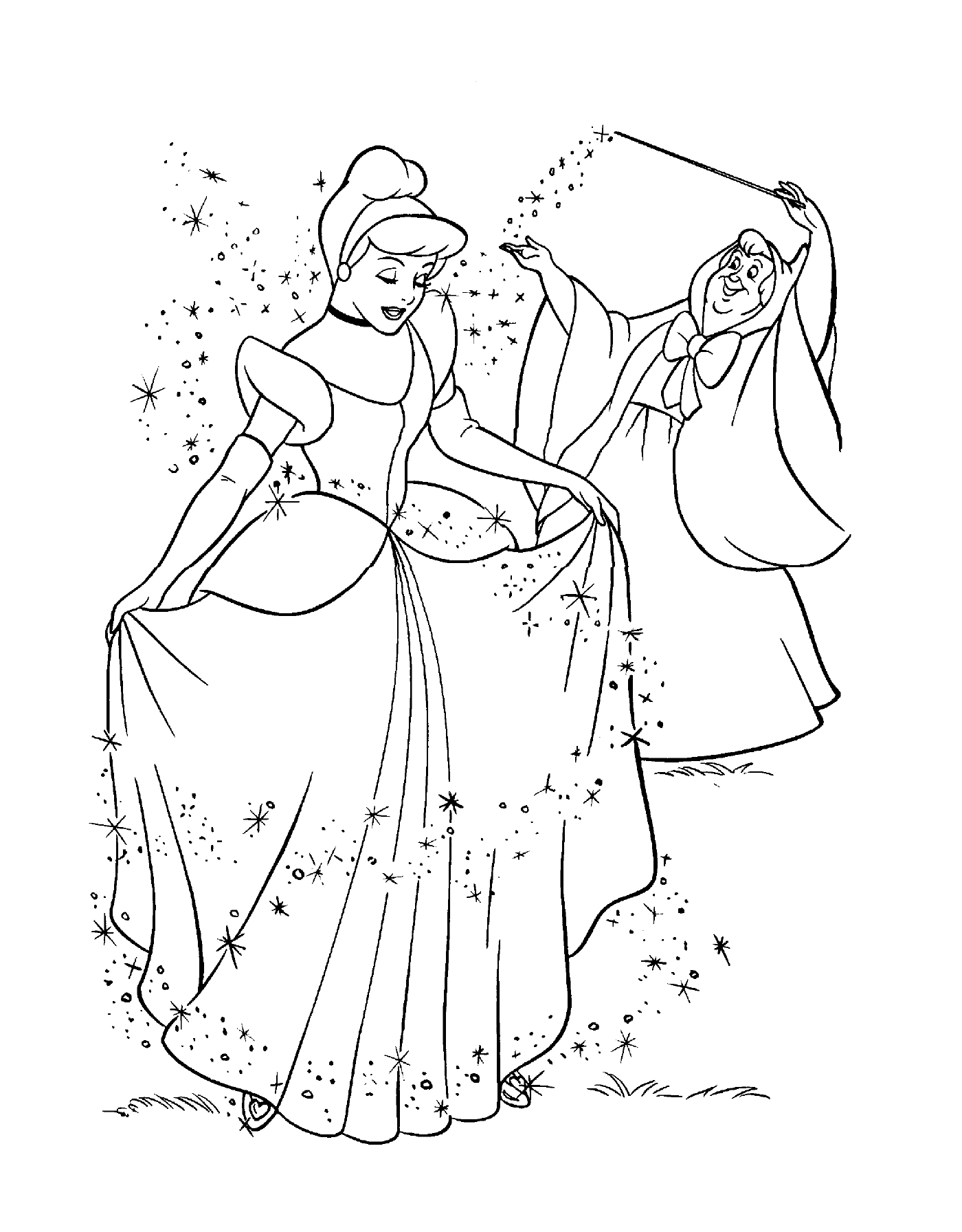  Princesa, Cinderela e sua mãe Disney 