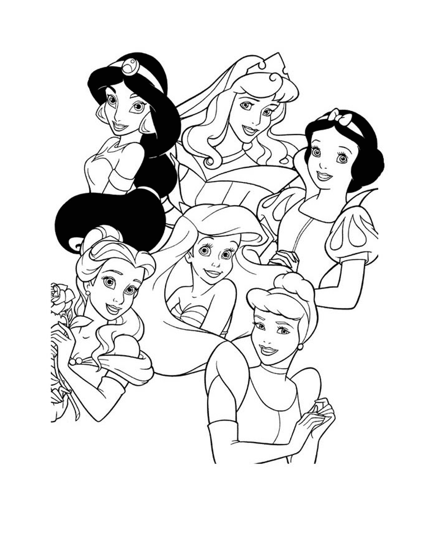  Várias princesas da Disney juntas 