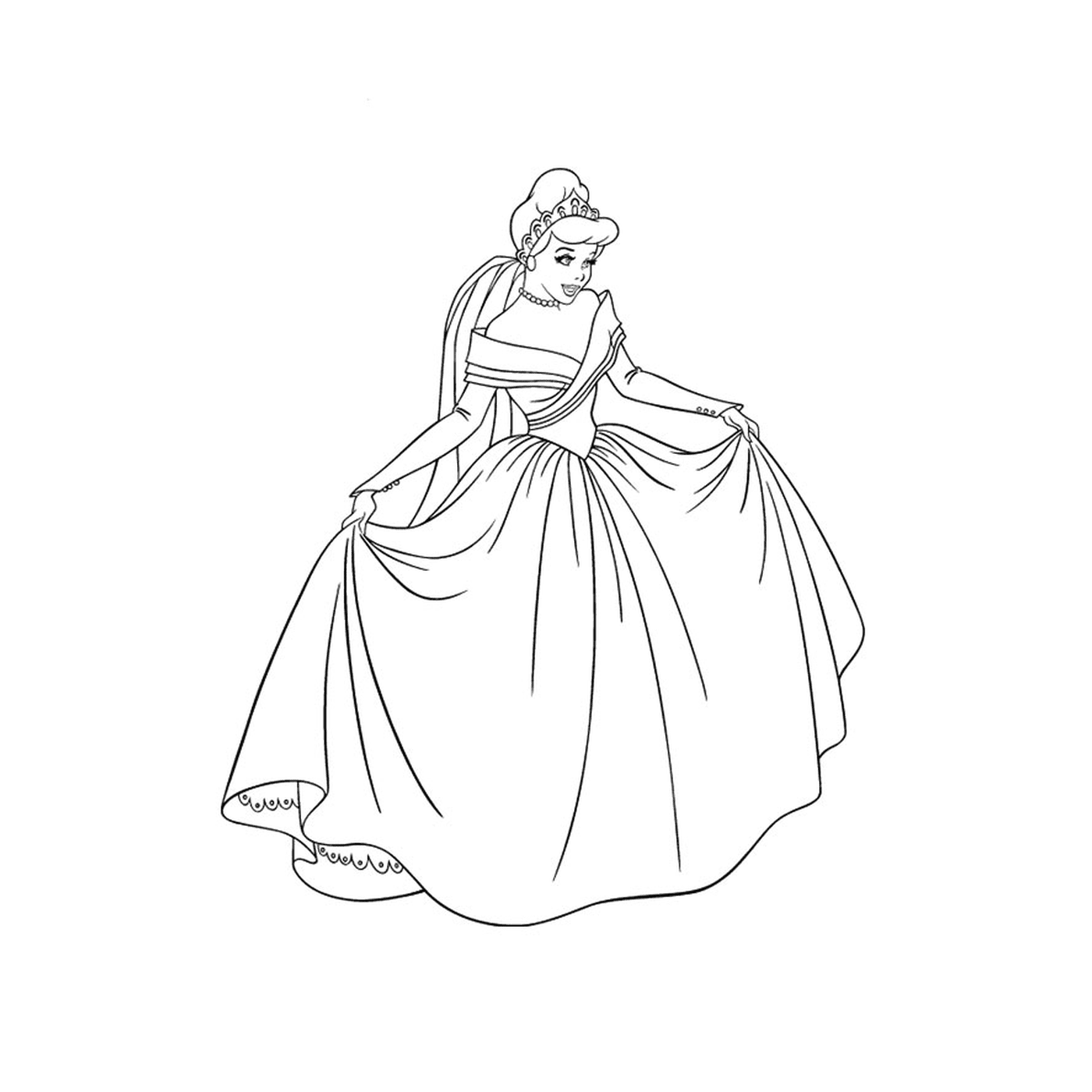  princesa elegante no vestido 