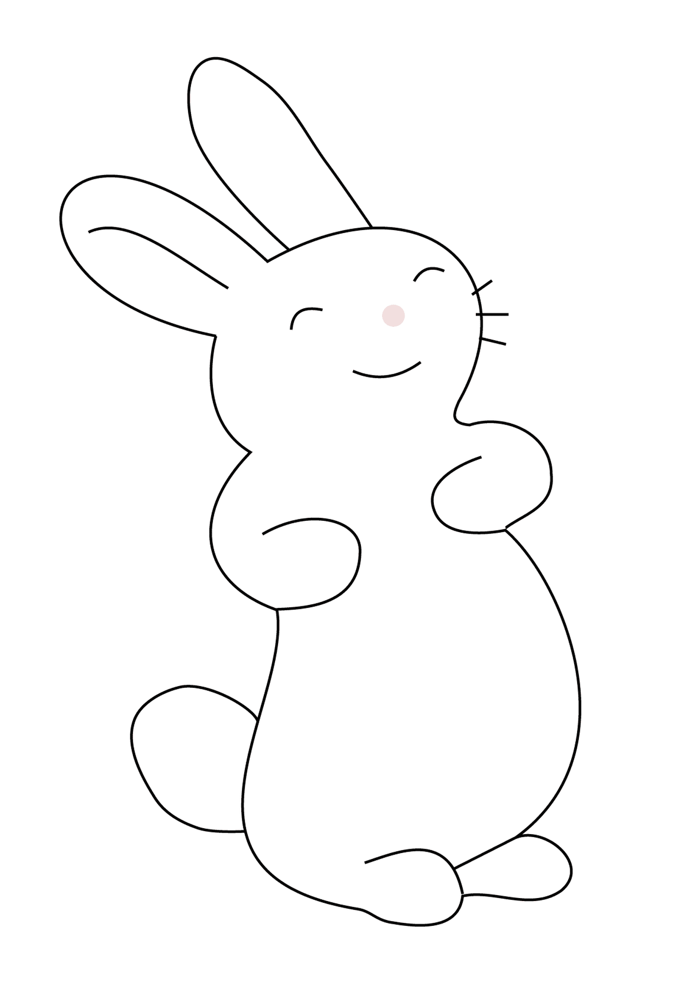  Rabbit kawaii e seu pequeno nariz rosa 