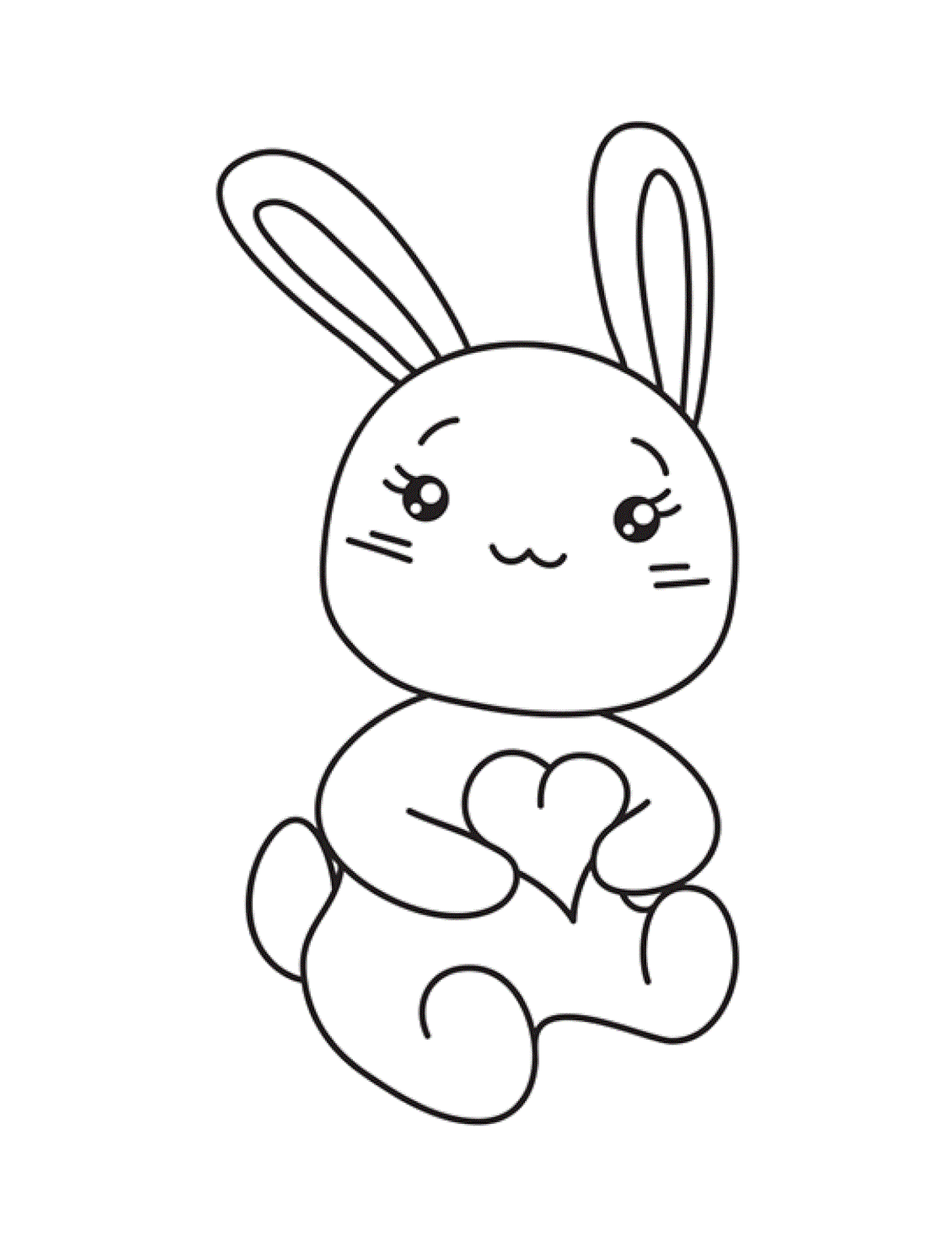  有心的可爱小兔子 