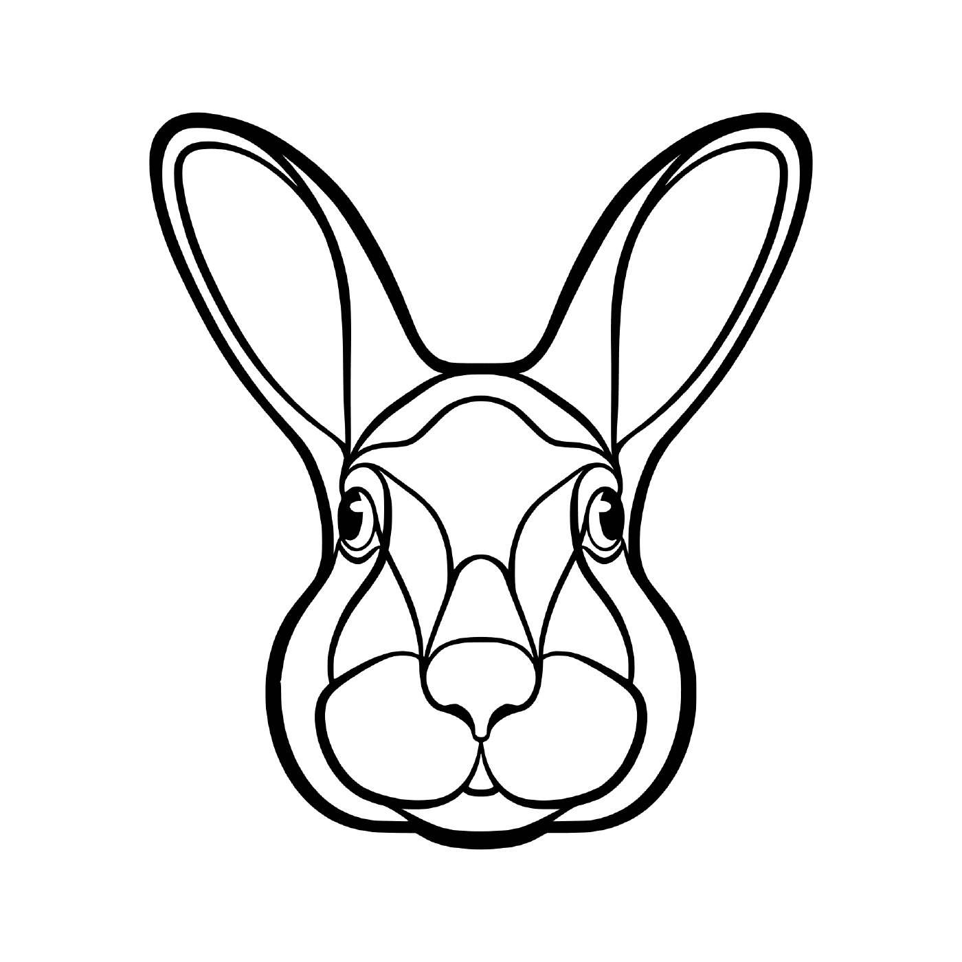 3D型可爱兔子 