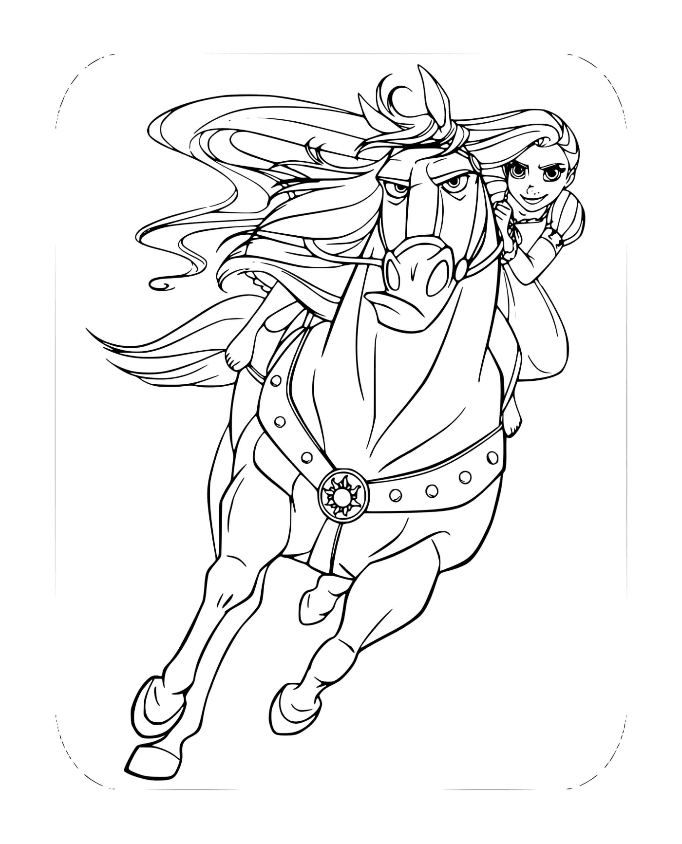 Princesa Raiponce, cavalo fiel 