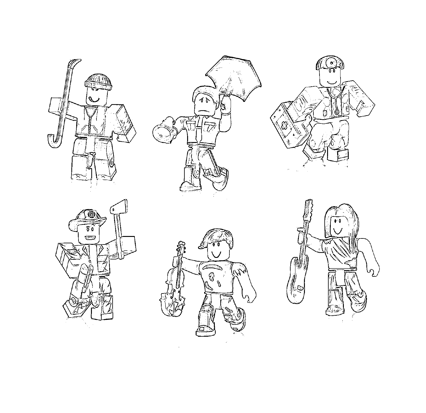 Roblox caracteres desenhados 