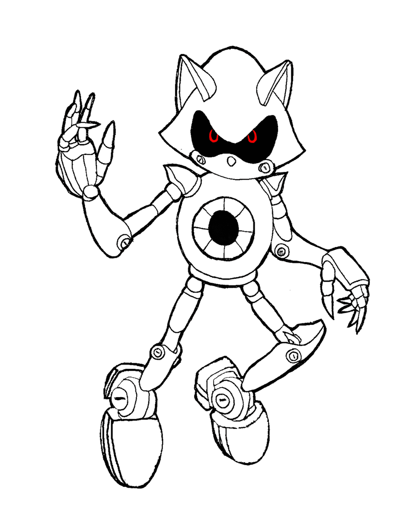  Robô Sonic com olhos vermelhos 
