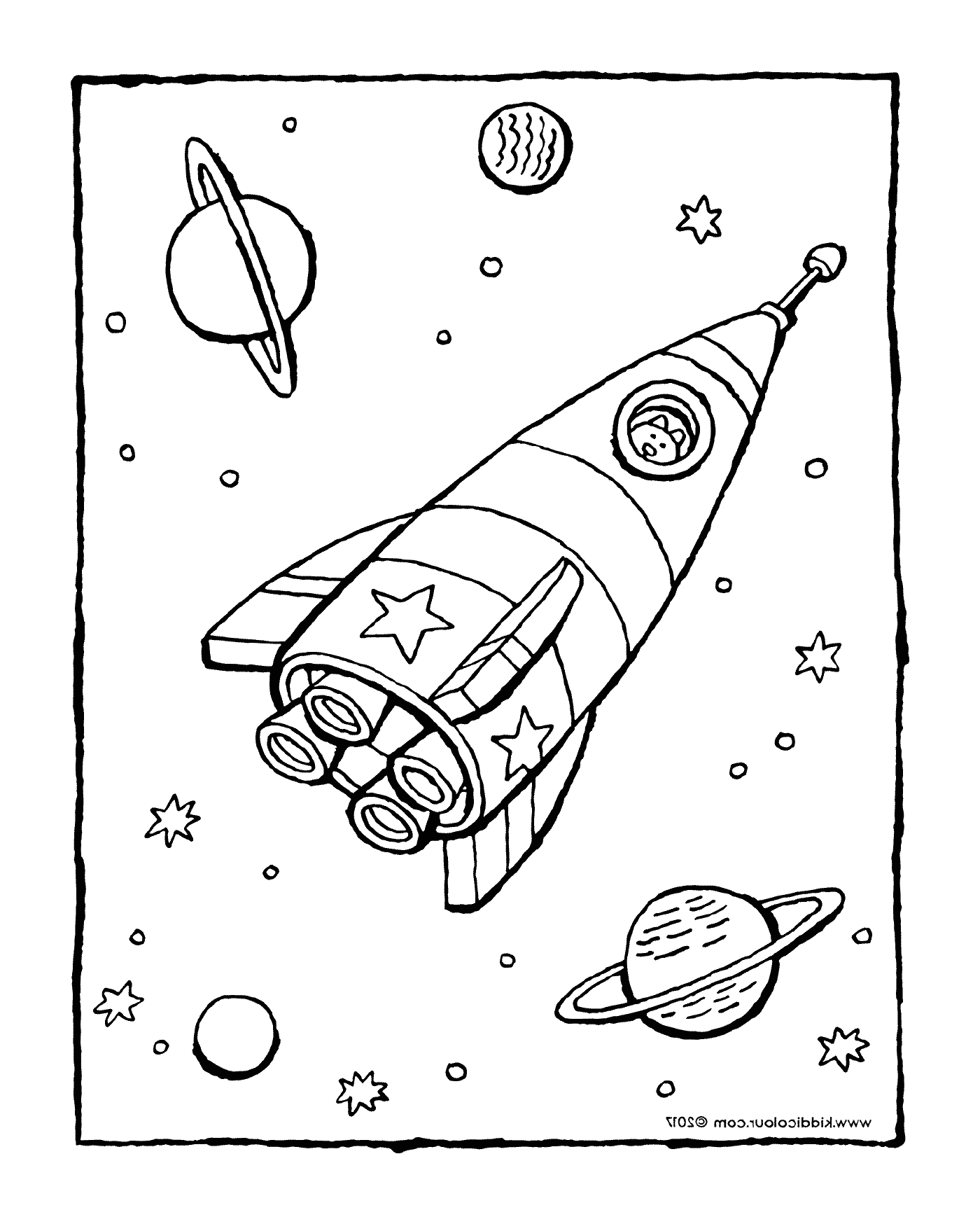  Descolagem de um foguete no espaço 