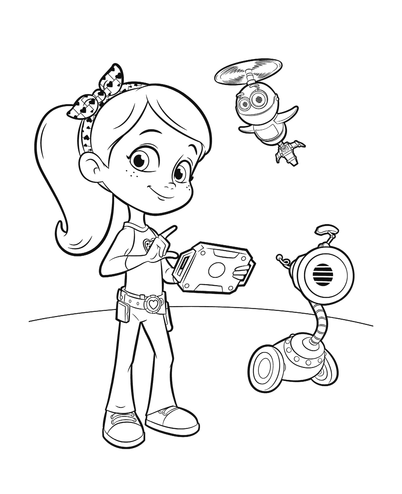  रूमी रर्टल रोबोट के साथ लड़की 