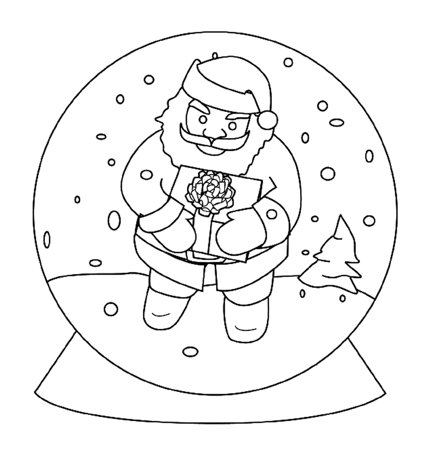 Papai Noel em uma bola de neve 