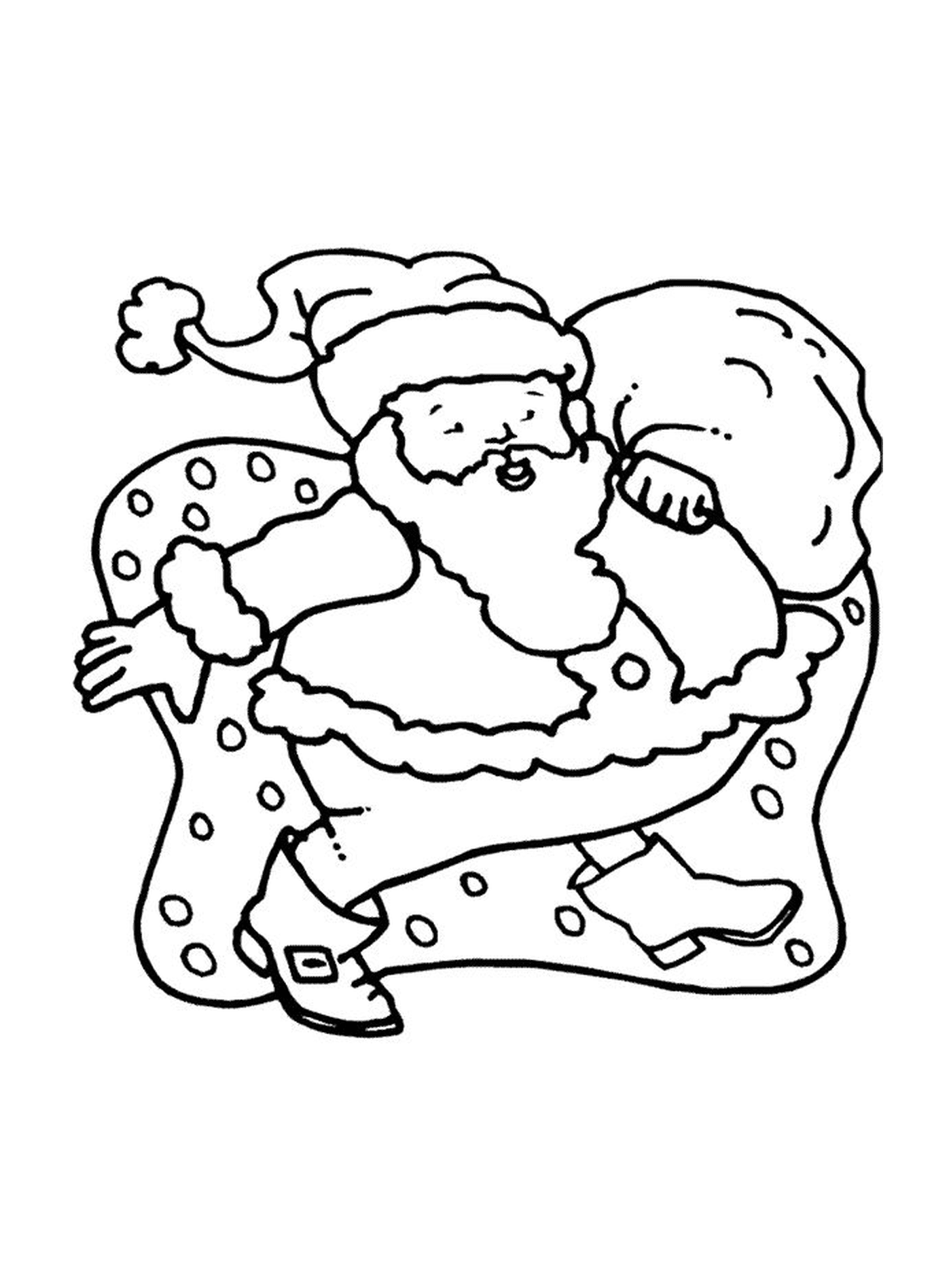  圣诞老人在奔跑 