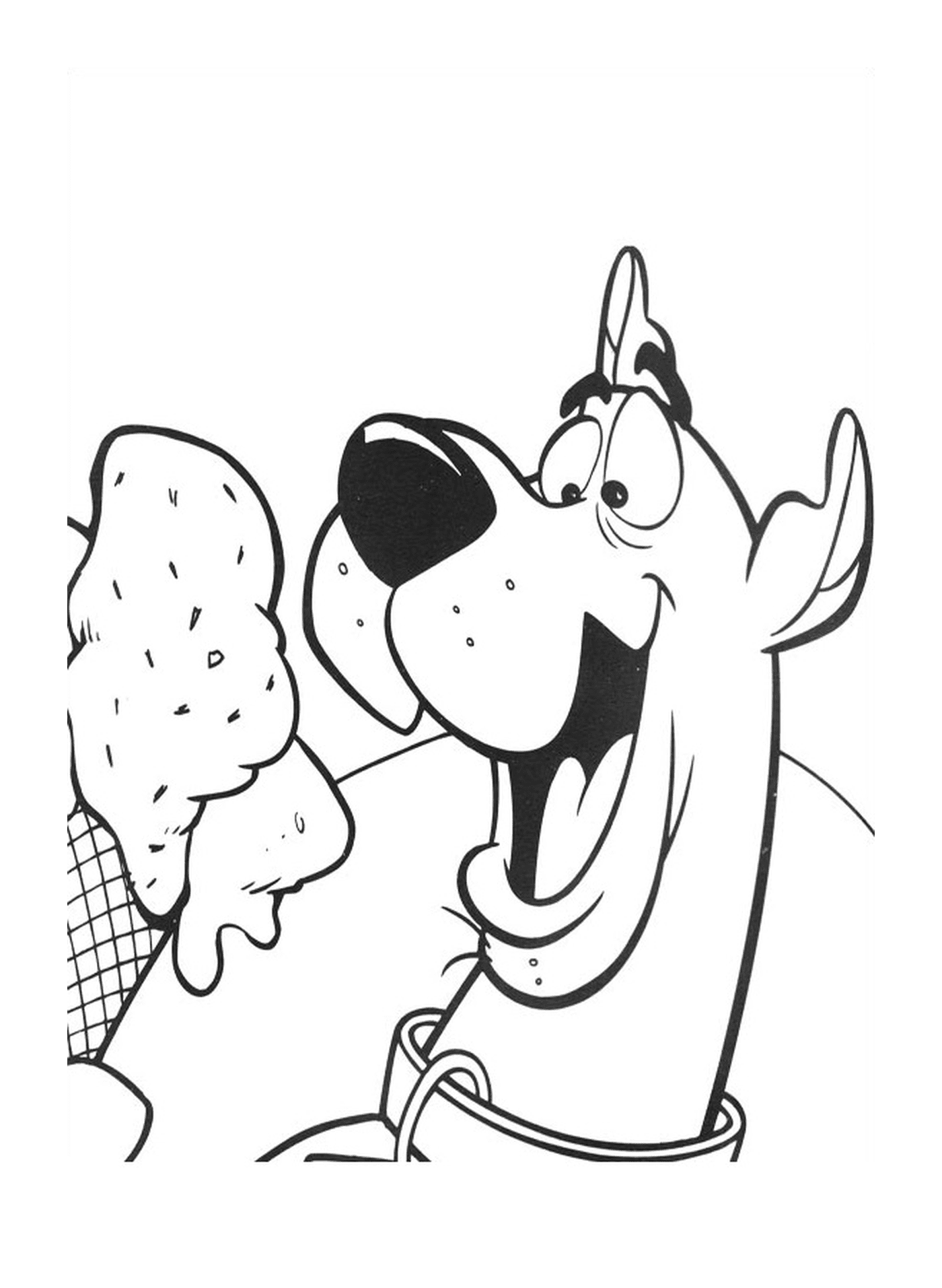  Um cão come sorvete 