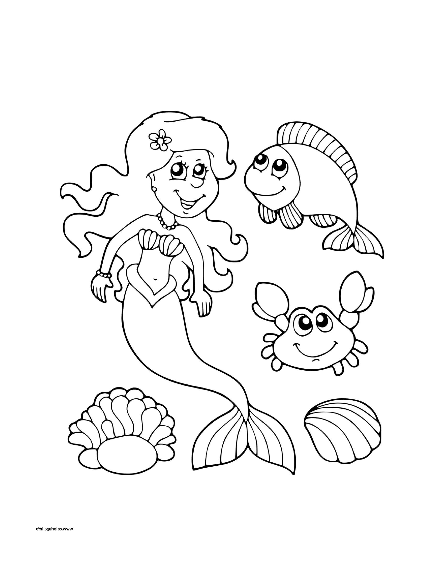  uma sereia e criaturas marinhas 