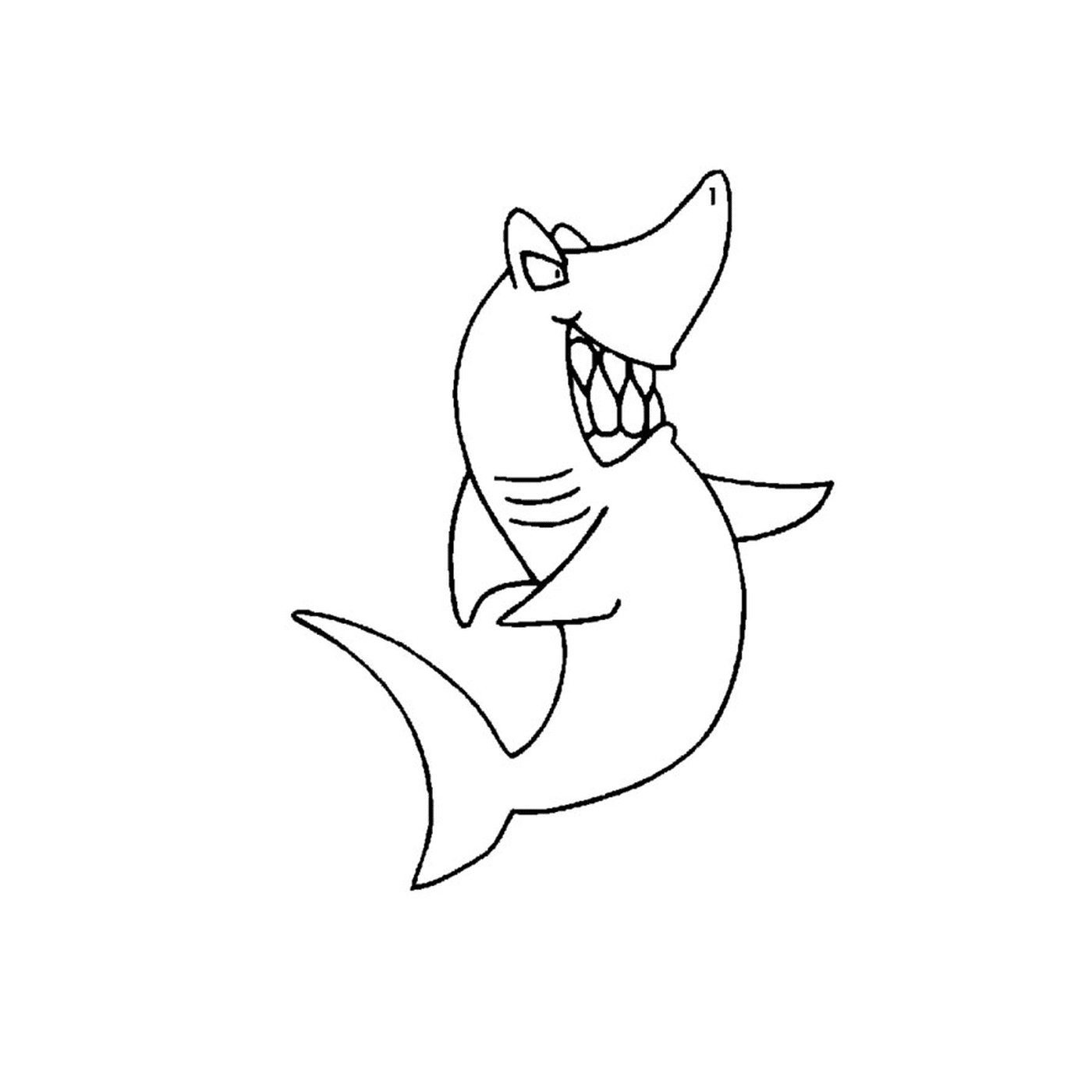  Tubarão peregrino sorrindo 