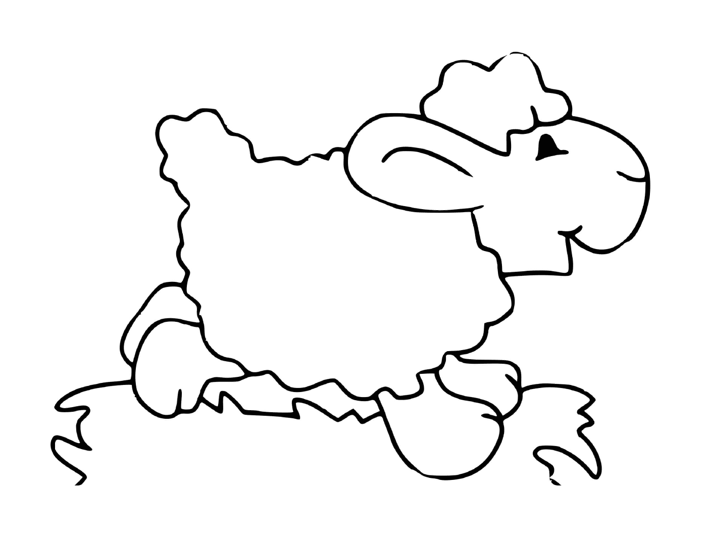  ovelha com chifres no prado 