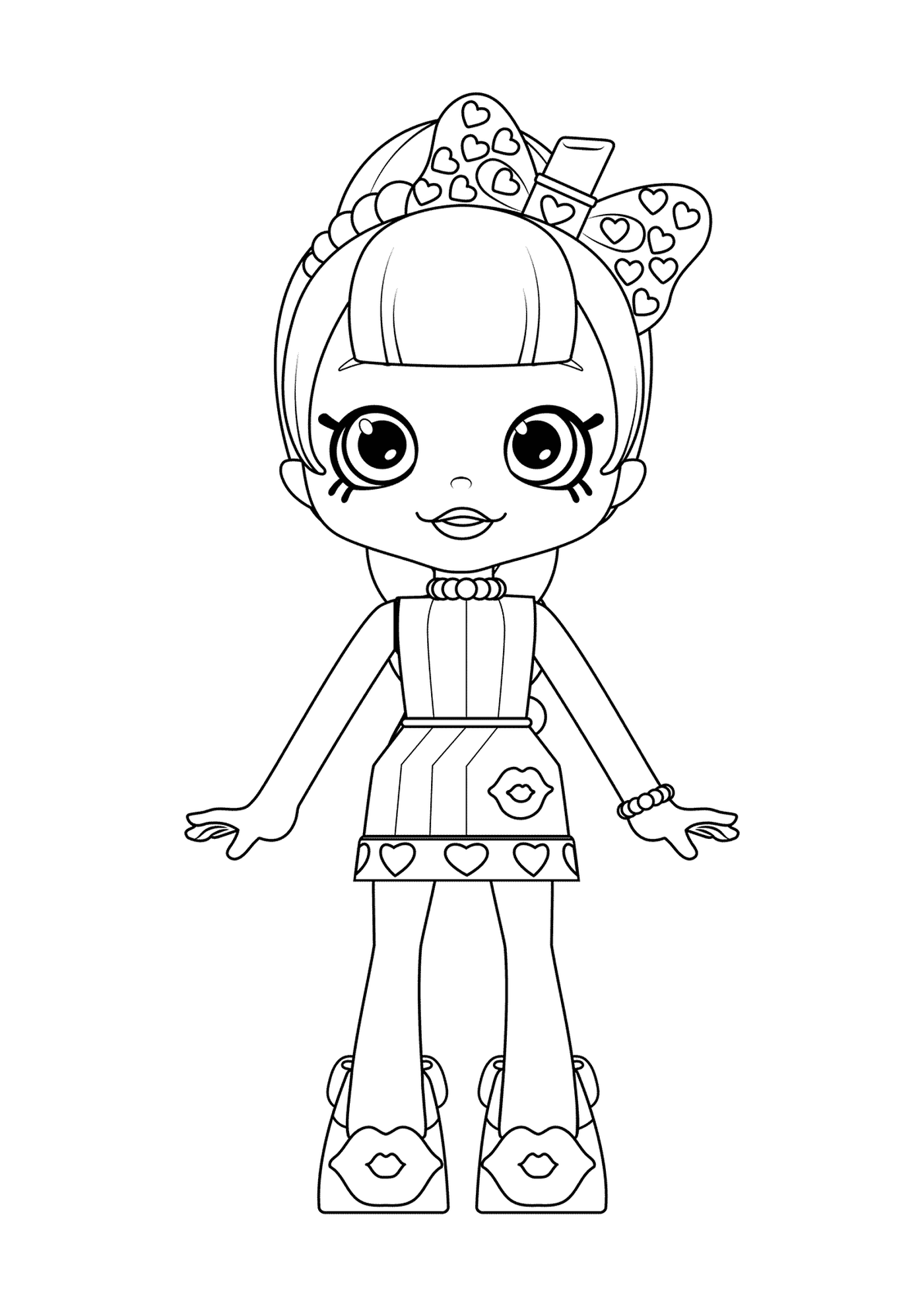  Uma menina com uma boneca Lippy Lulu 