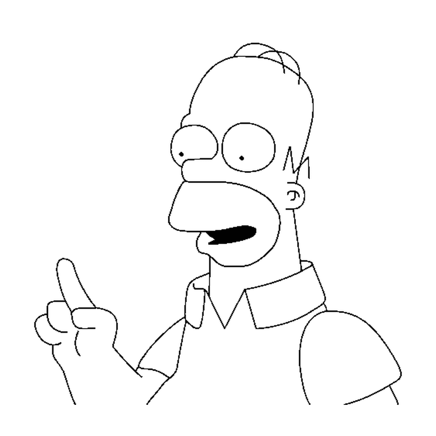  Homer levanta o dedo 