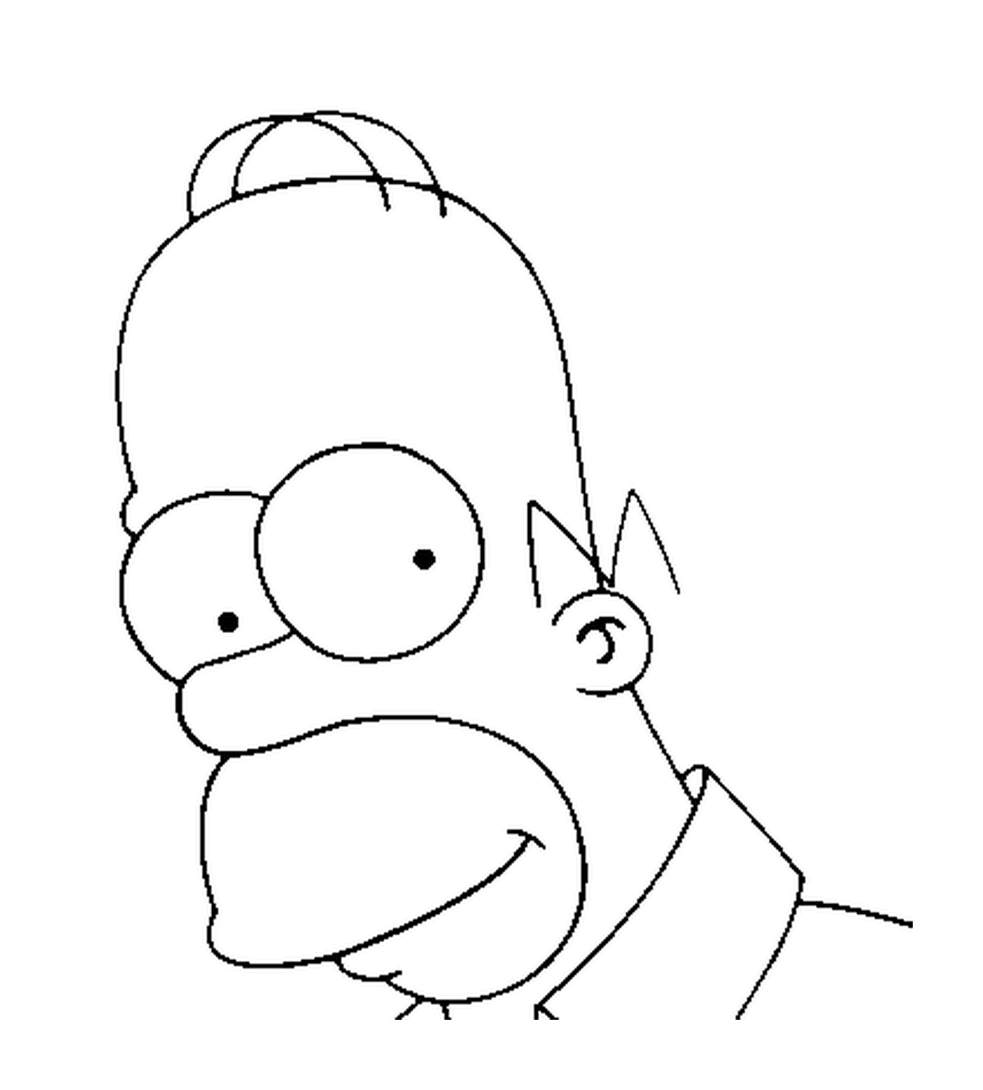 O rosto de Homer Simpson 