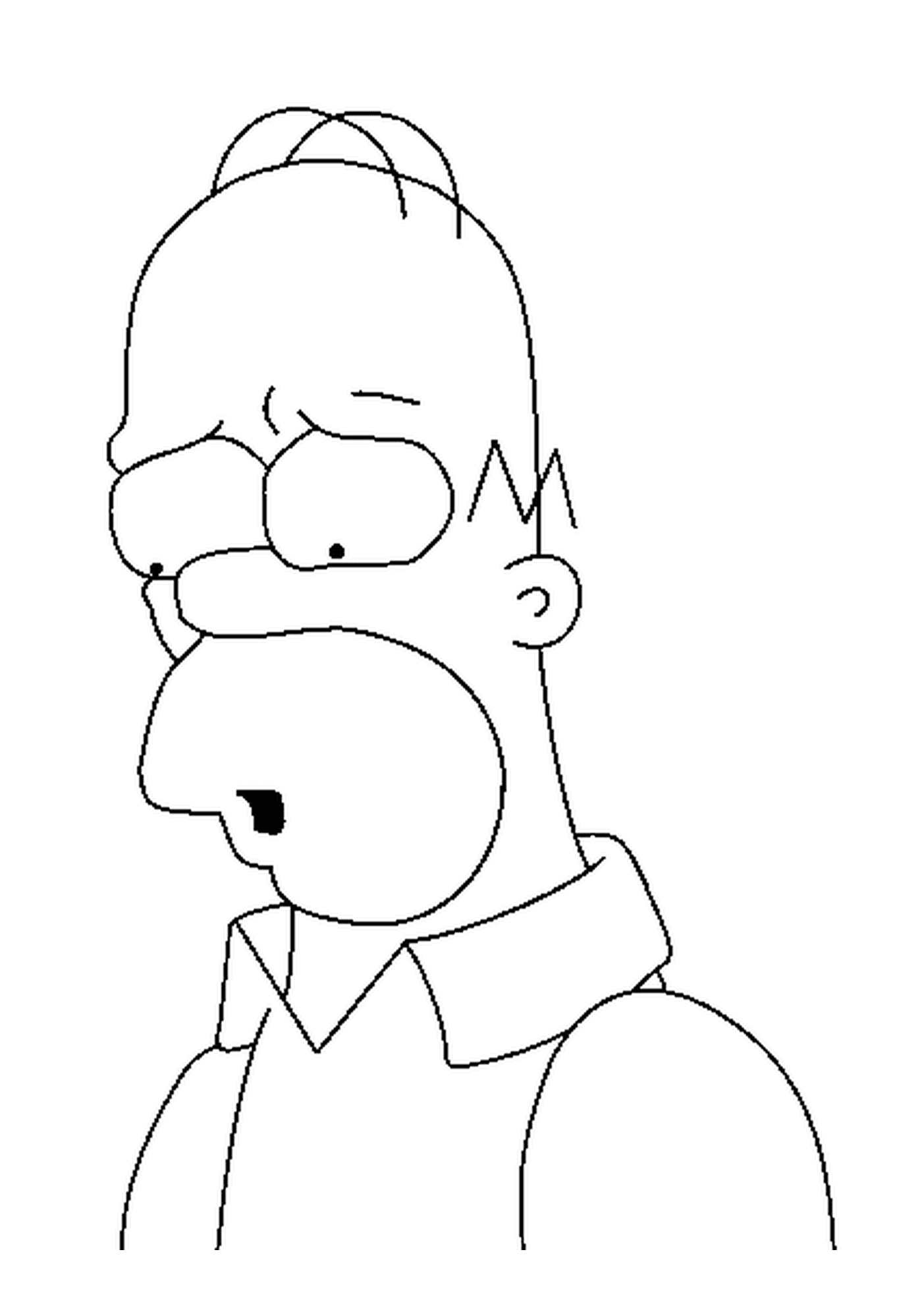  霍默·辛普森,悲伤的脸庞 