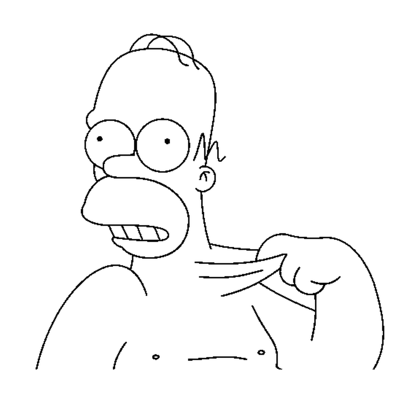  Homer Simpson com pele elástica 