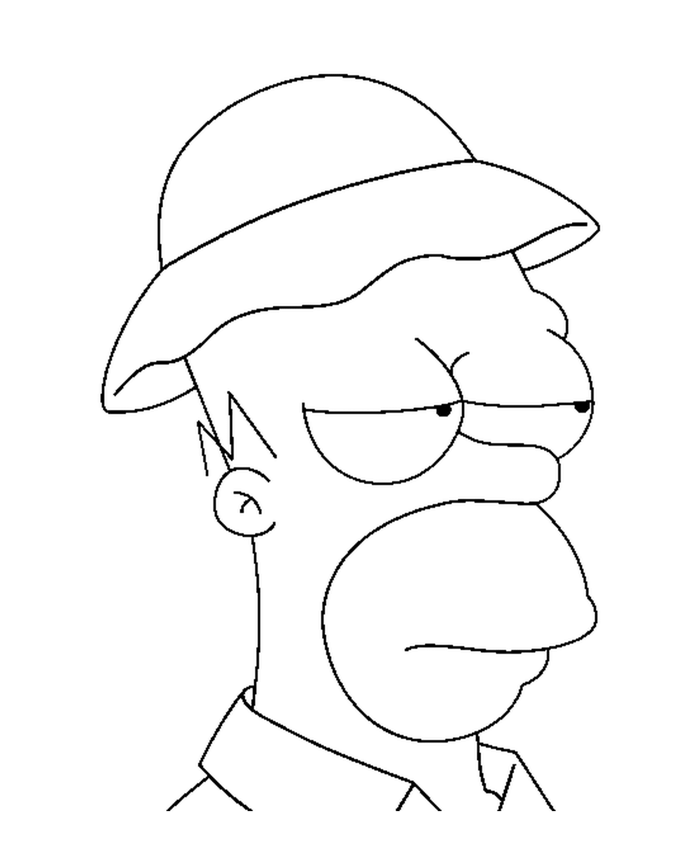  Homer Simpson na postura de guarda 