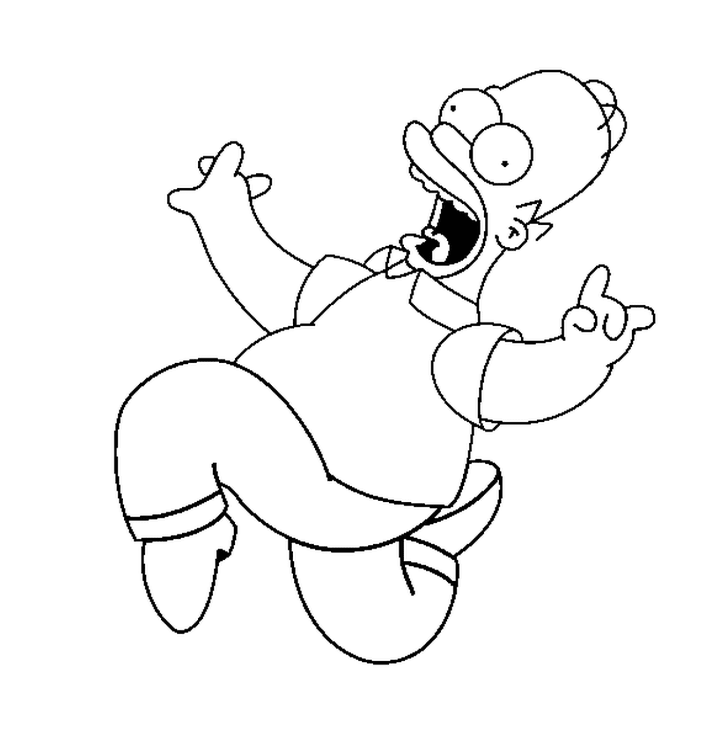  Homer Simpson salta com alegria 