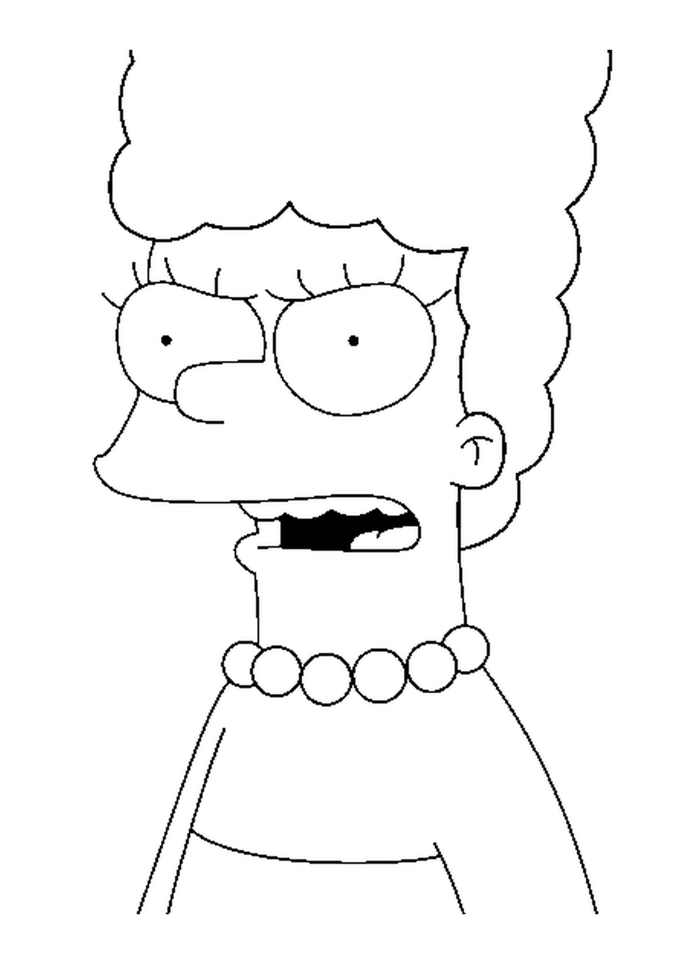  Marge está fazendo grandes olhos 