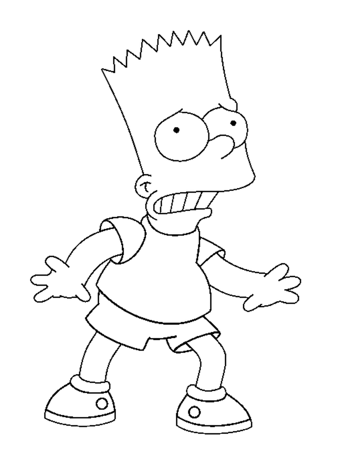  Bart tem uma expressão assustada 
