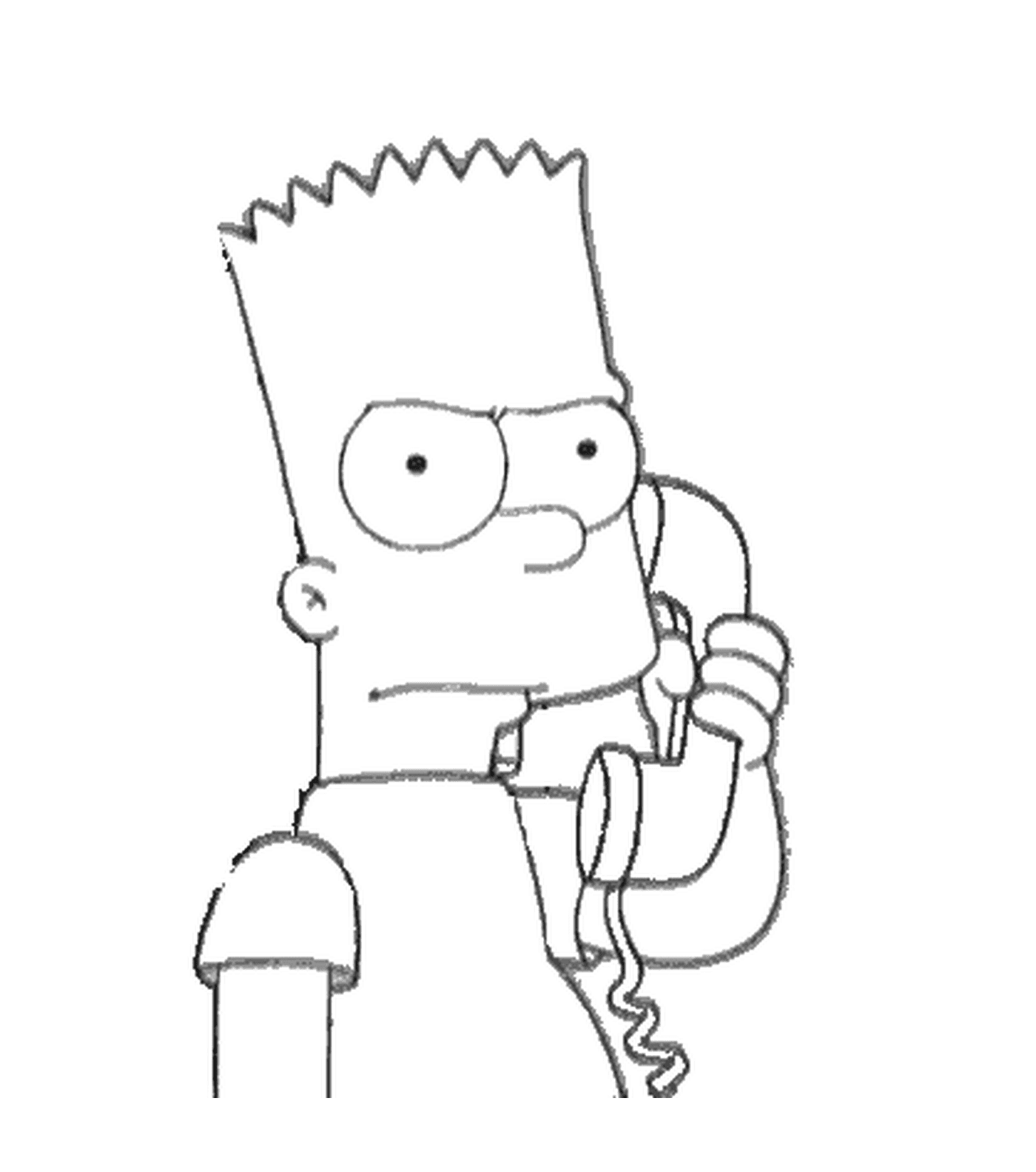  O Bart está a falar a sério ao telefone 
