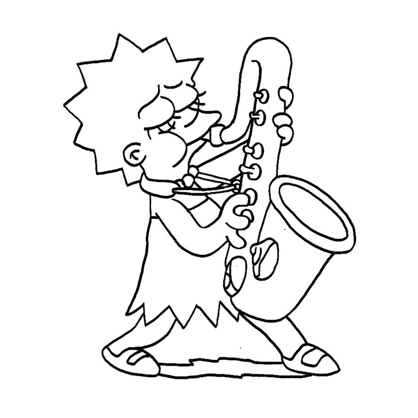  Lisa Simpson toca saxofone 