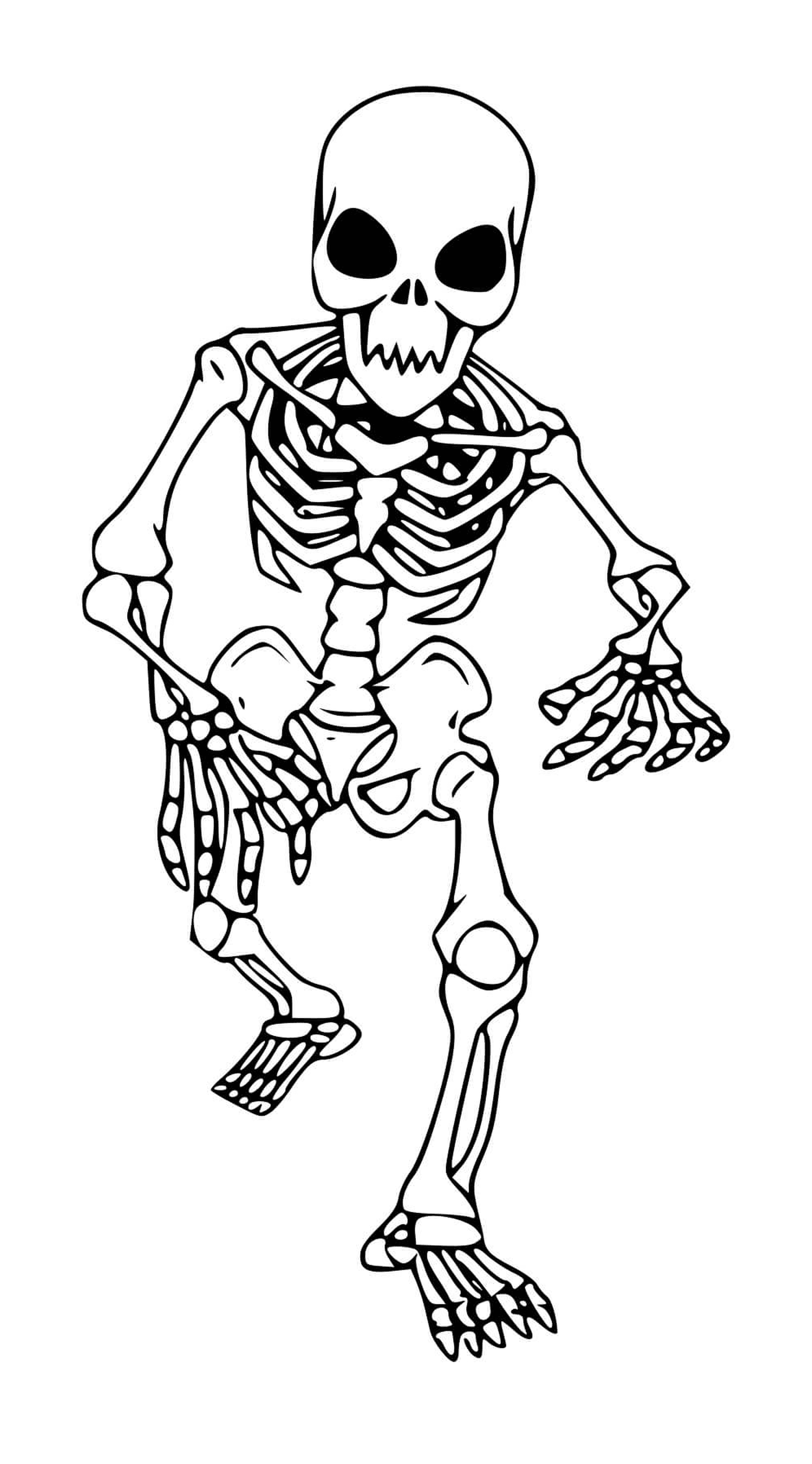  Esqueleto andando para crianças, sem cabeça 
