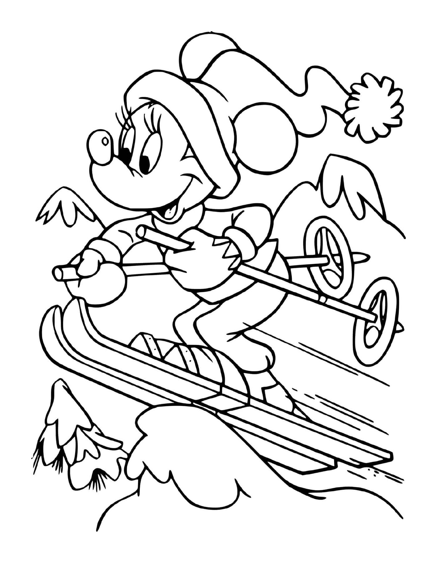  Minnie Mouse aventura de esqui 