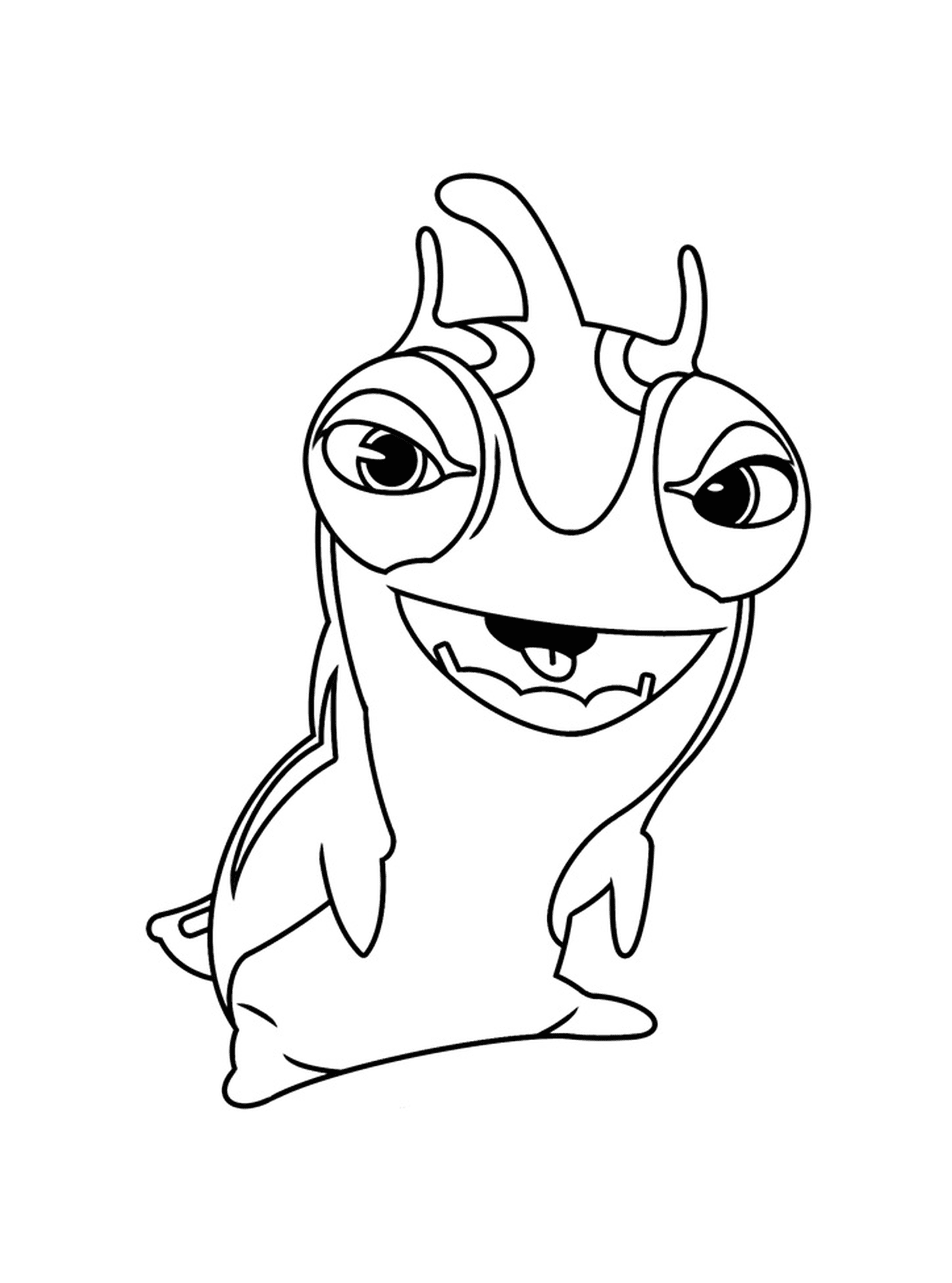  Flatulorhinkus, personagem de desenho animado bonito 