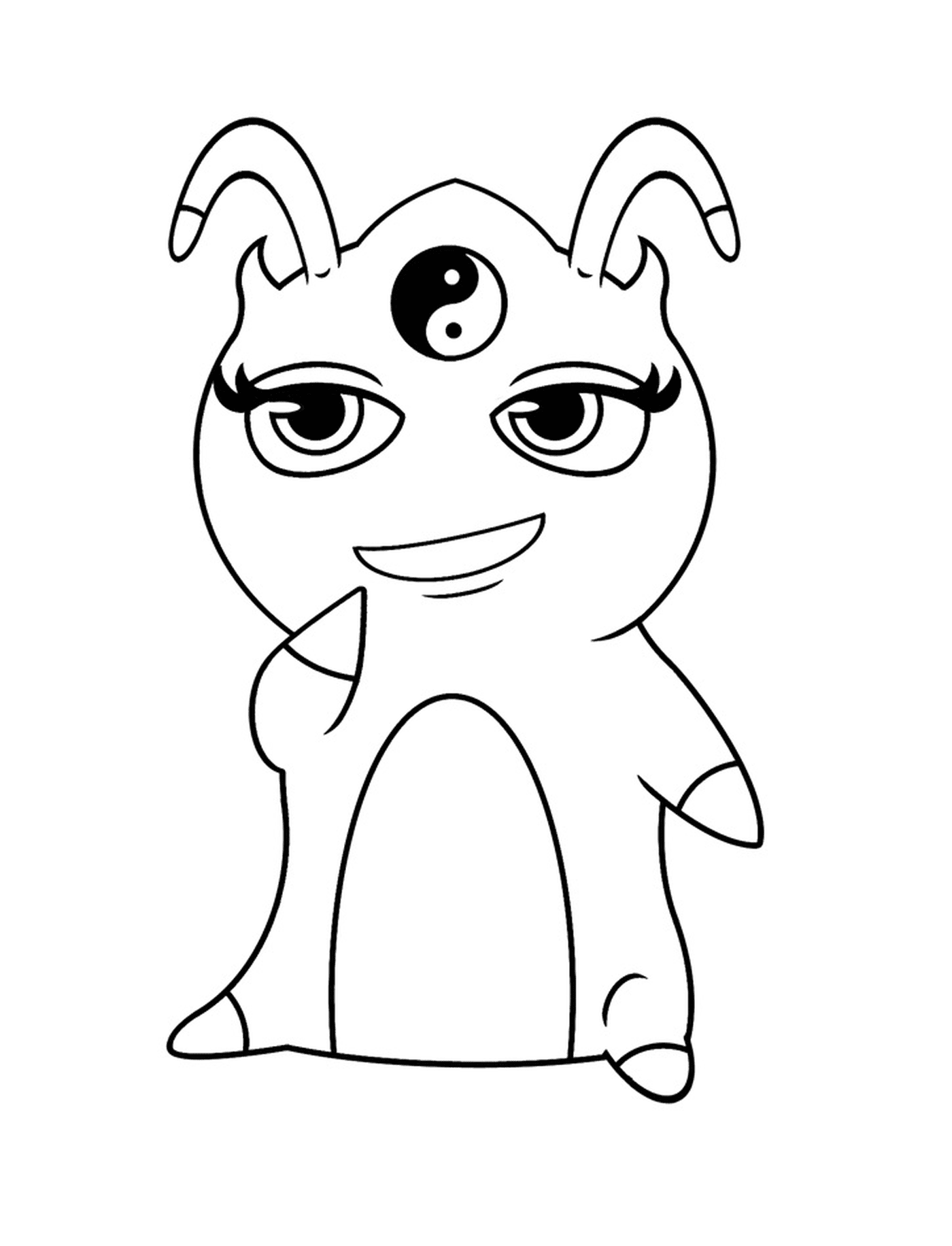  personagem de desenho animado com um terceiro olho Harmonia 