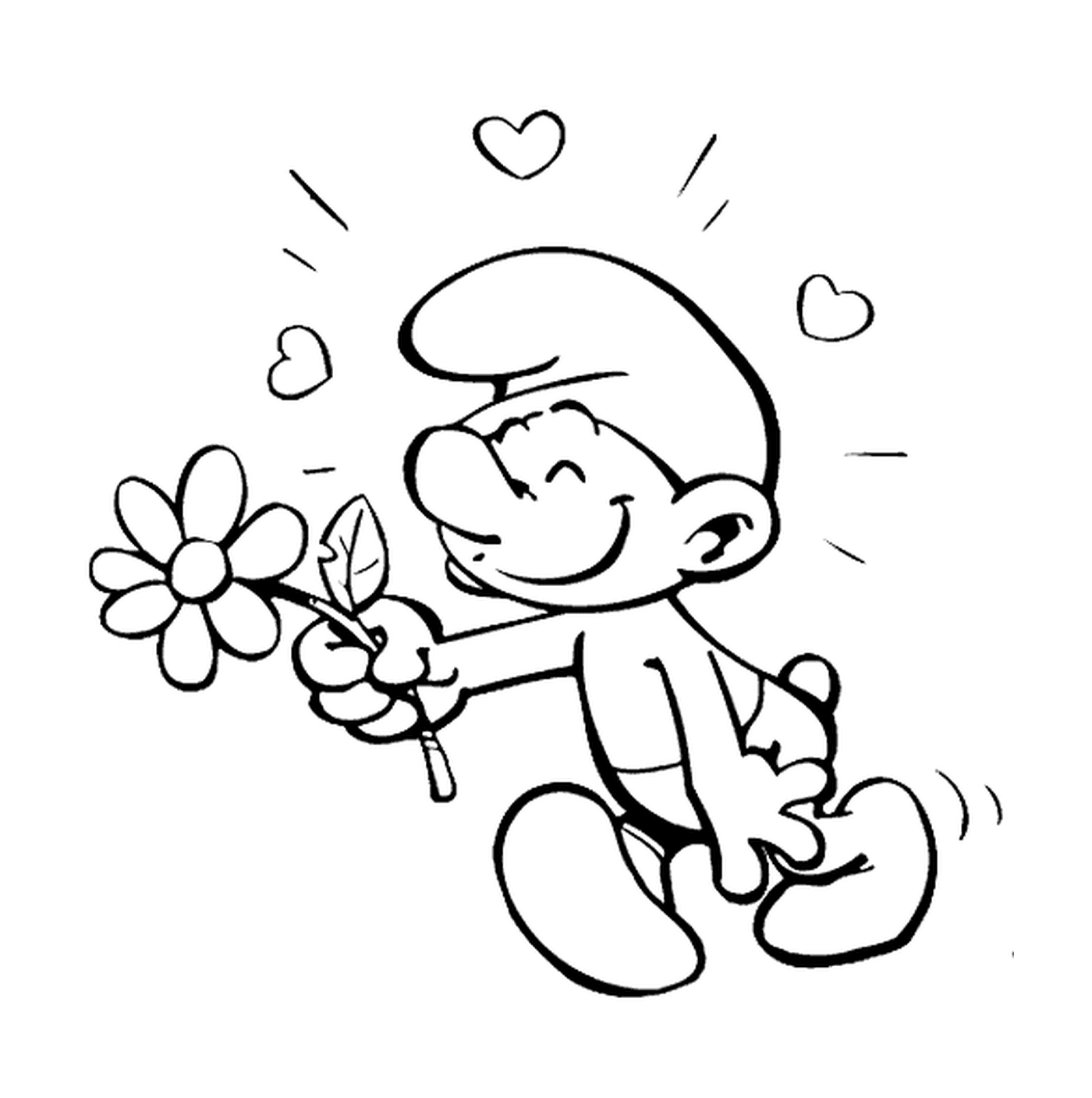  Um amante segura uma flor 