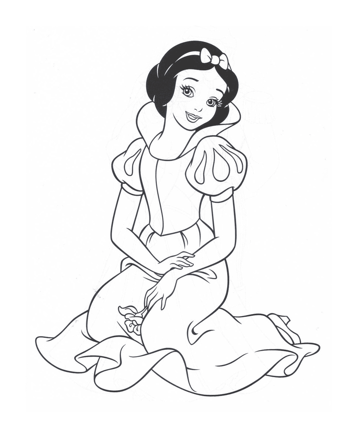 Branca de Neve Disney princesa sorridente 