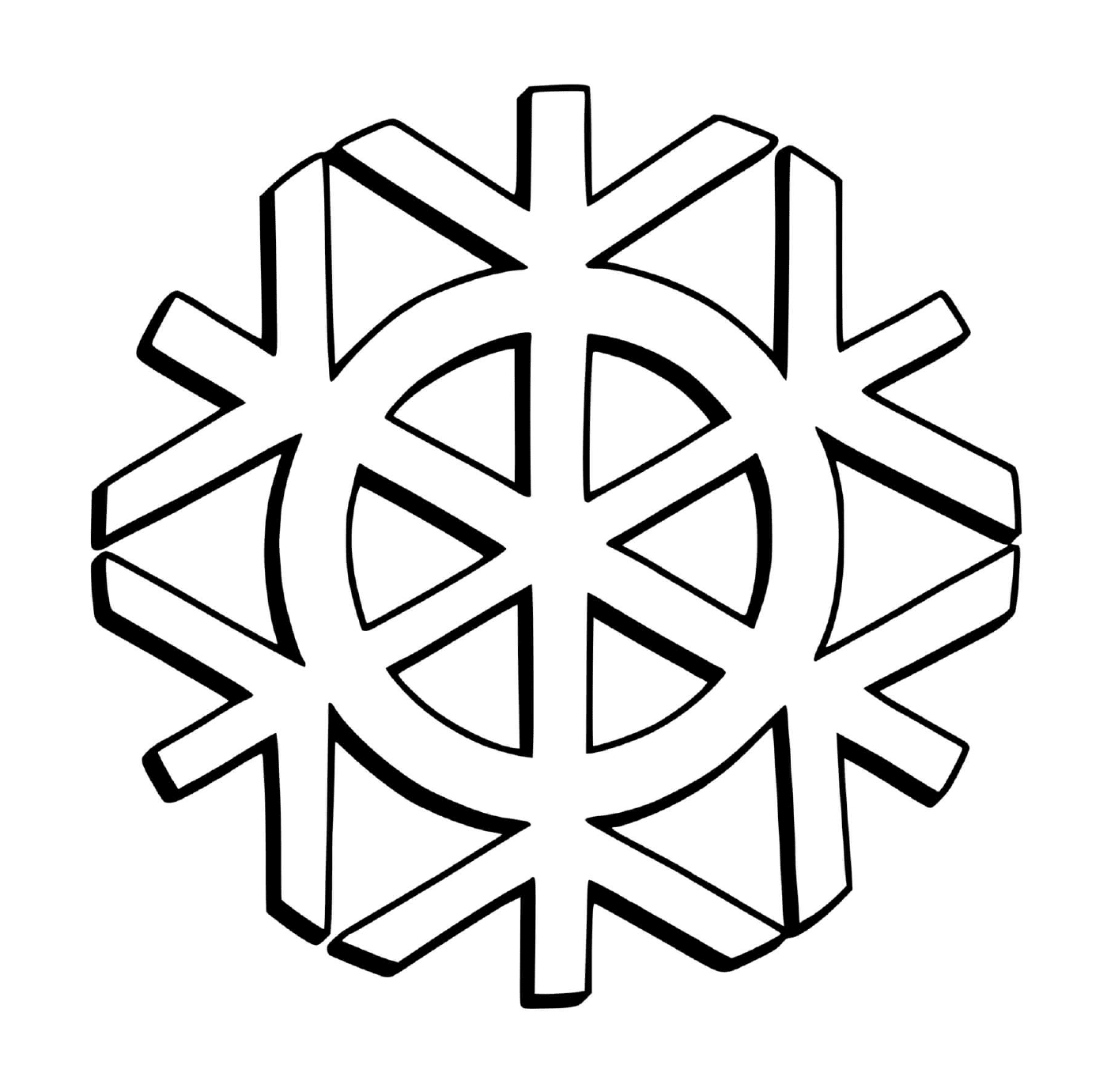  雪花和平标志 