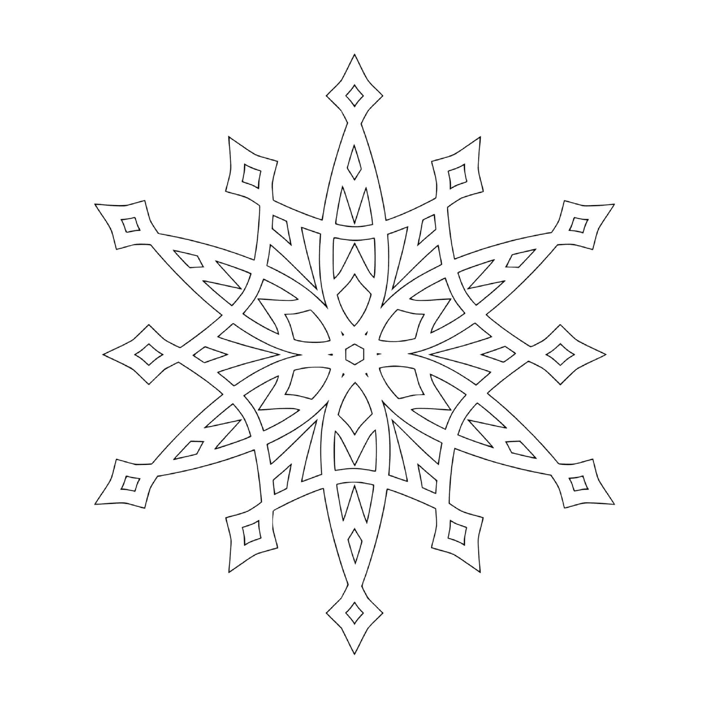  Um design complexo de floco de neve 