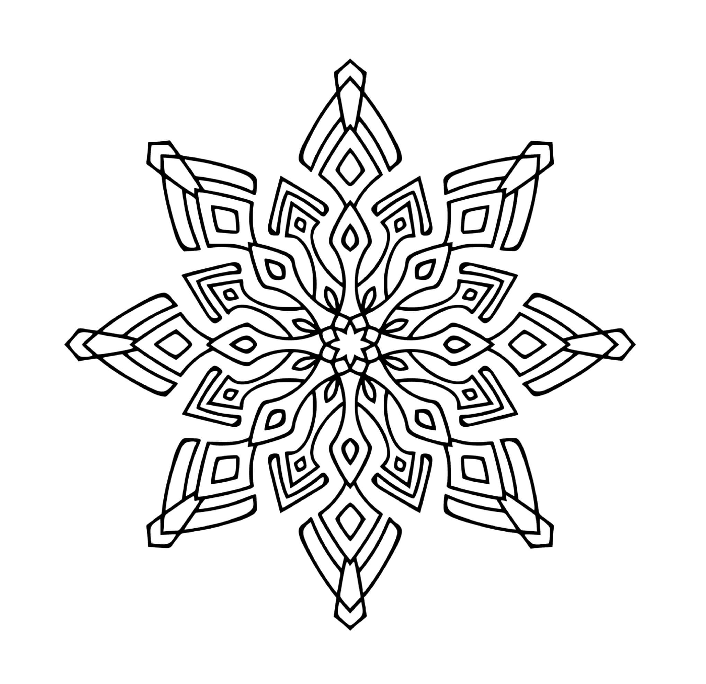  Um moderno design de floco de neve em mandala 