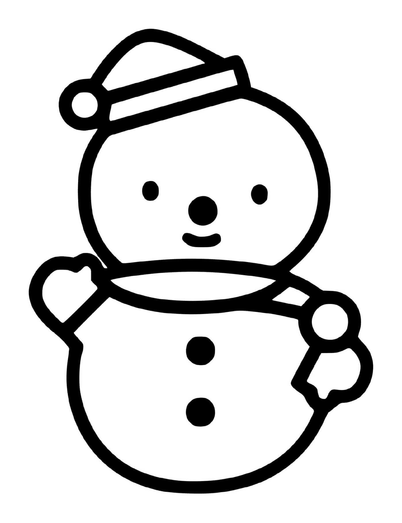  Um boneco de neve fácil de desenhar 