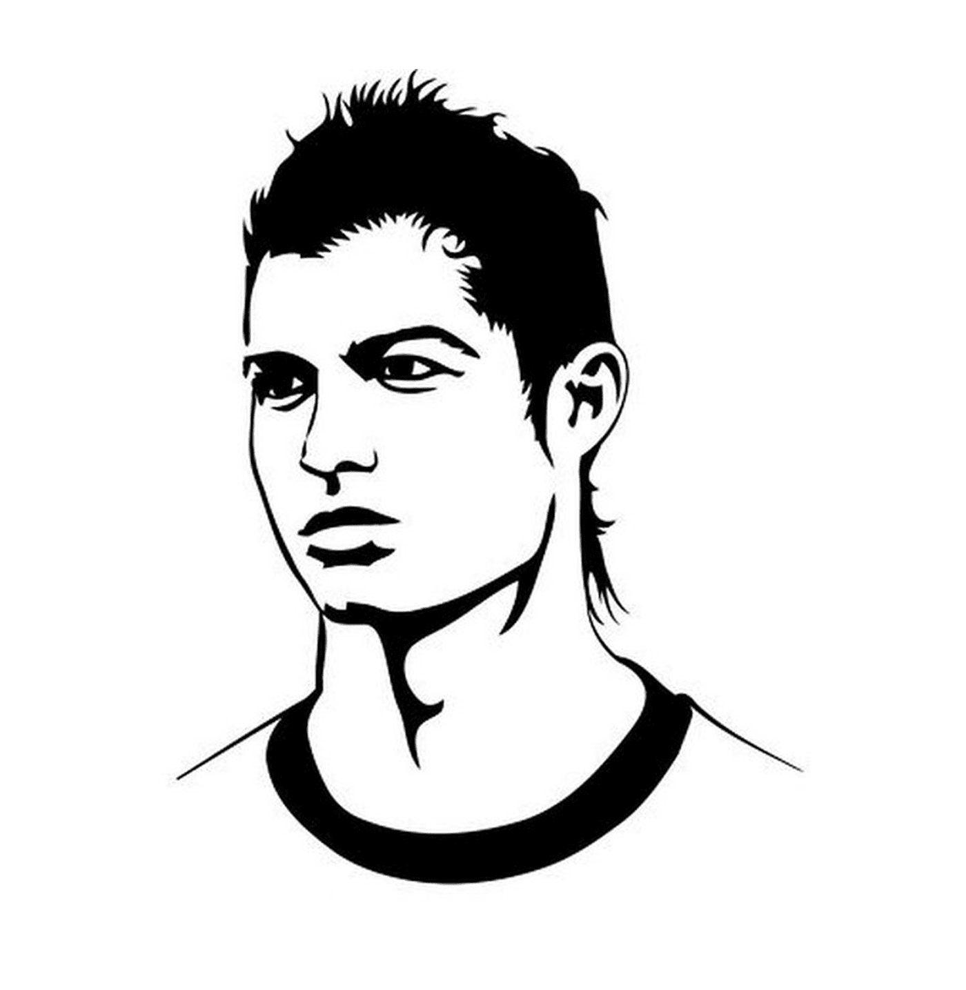  Cristiano Ronaldo com um rosto, CR7, Portugal, Real Madrid 