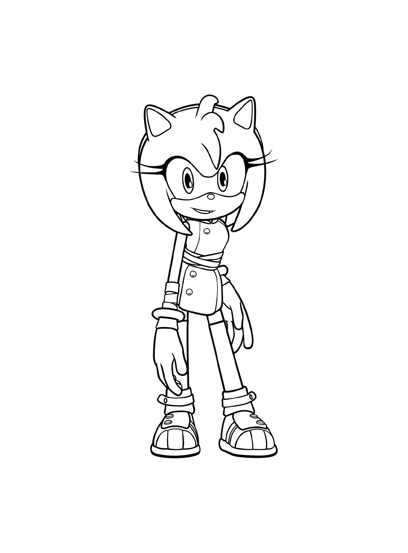  Sonic Amy dinâmico felino 